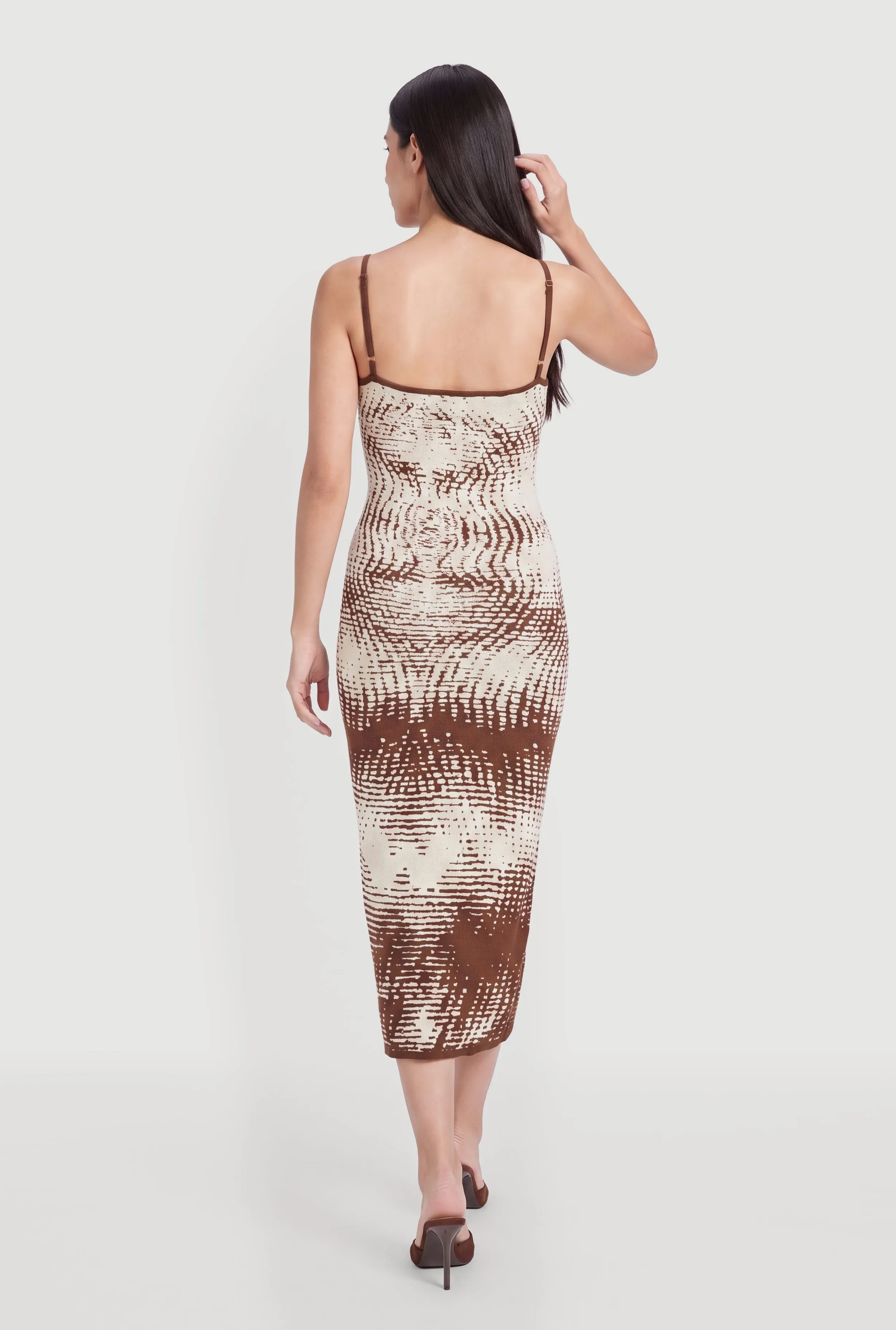 Printed Pattern Scoop Neck Midi Dress sold by Rainbow product image thumbnail 3