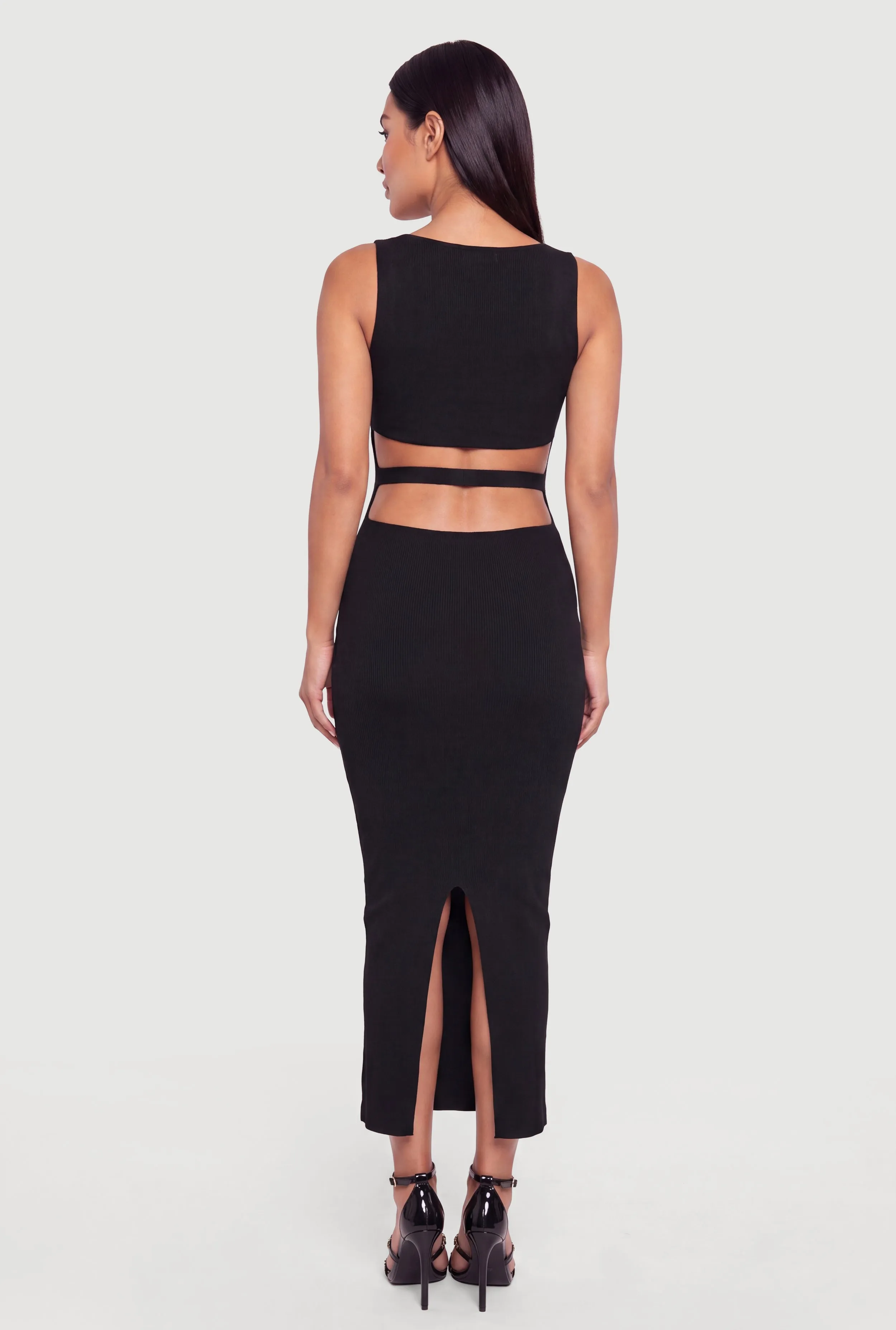 Sleeveless Cutout Maxi Dress with Metallic Detail sold by Rainbow product image thumbnail 3