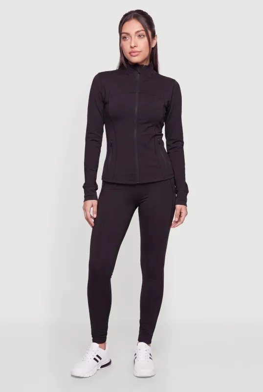 High Waisted Solid Active Leggings made by Rainbow