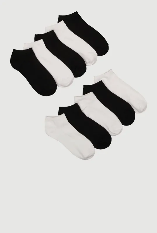 Low Cut Ankle Socks 10 Pack Size 9-11 made by Rainbow