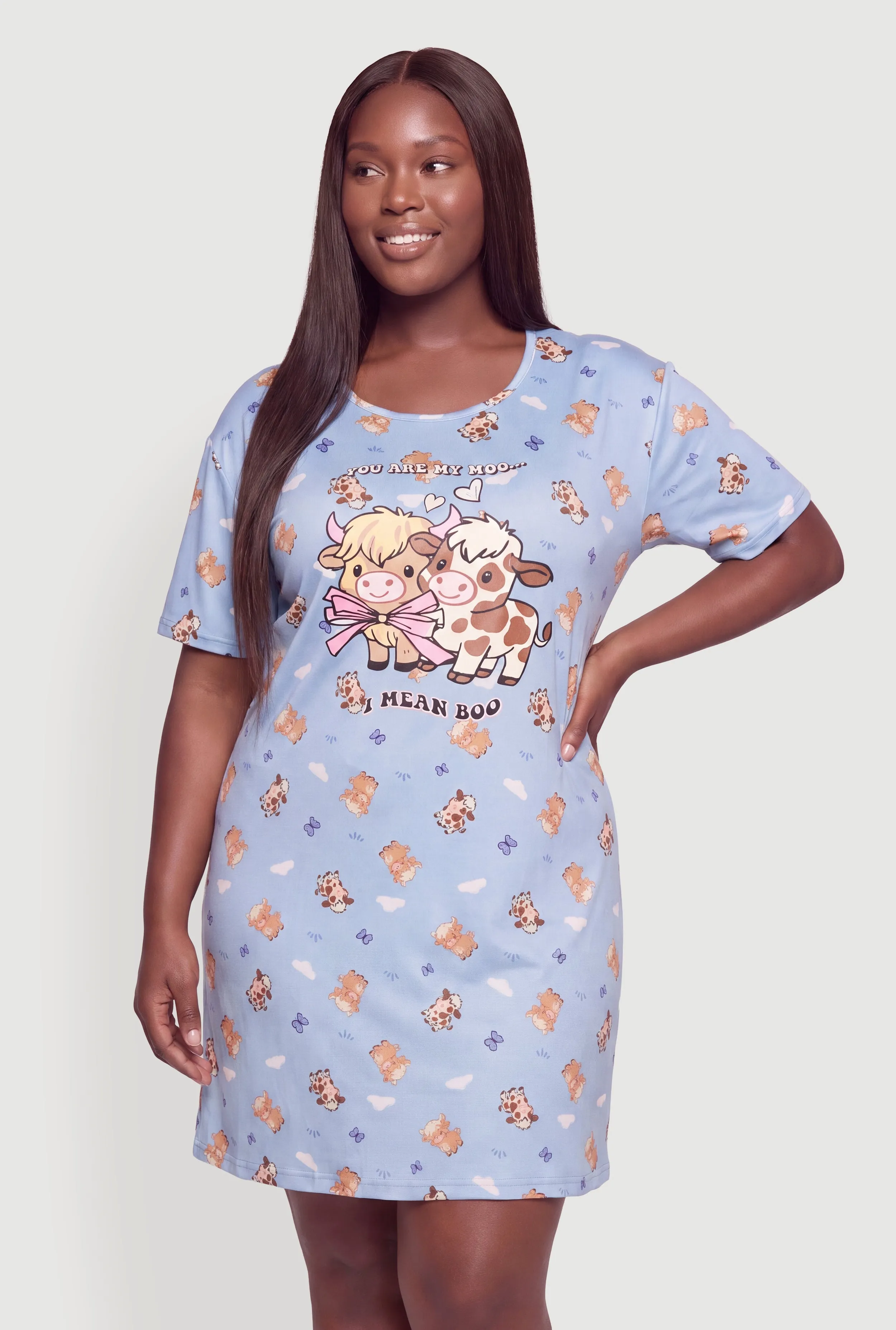 Plus Size You Are My Moo Graphic Sleepshirt sold by Rainbow product image thumbnail 2