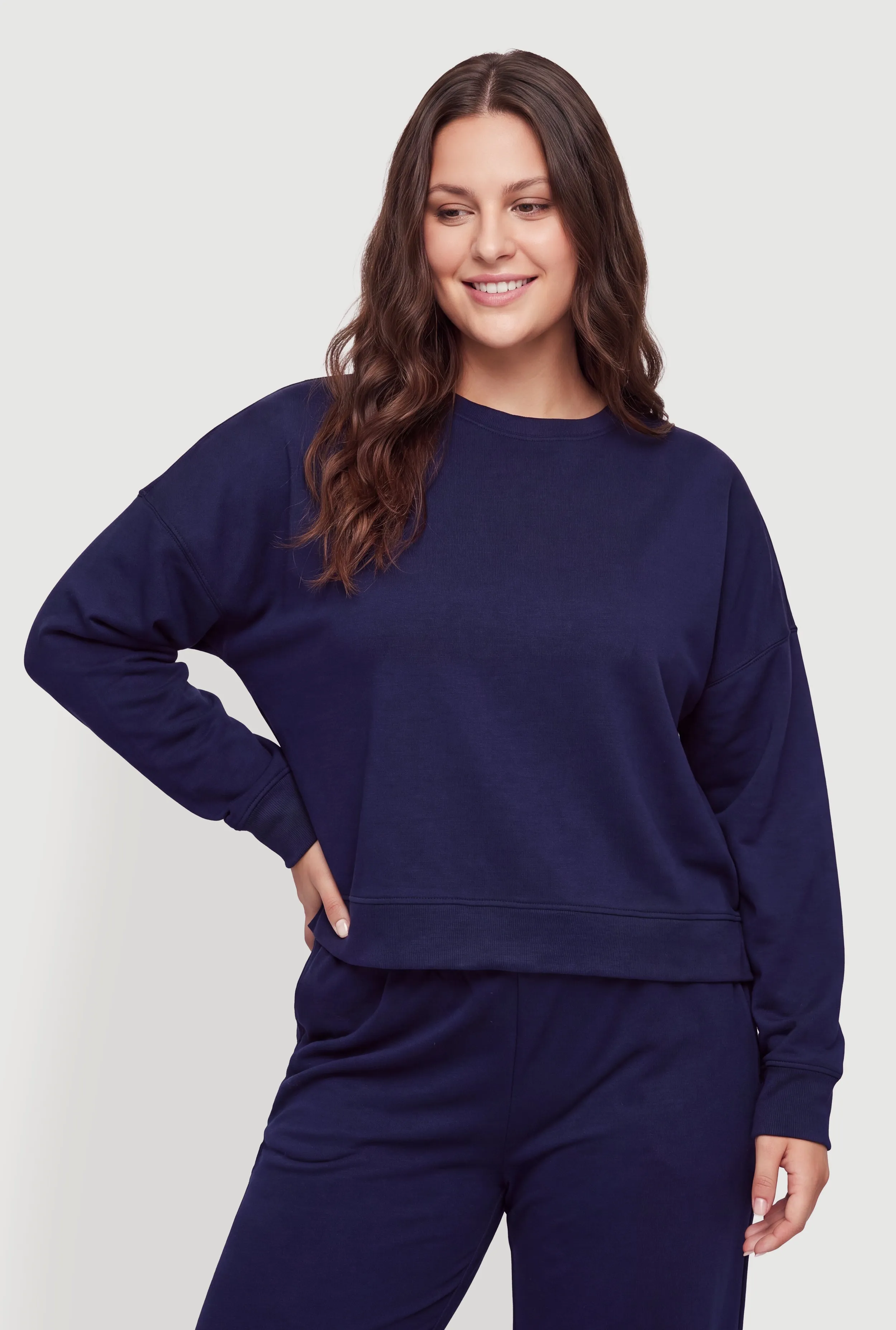 Plus Size Drop Shoulder Pull Over Sweatshirt sold by Rainbow product image thumbnail 3
