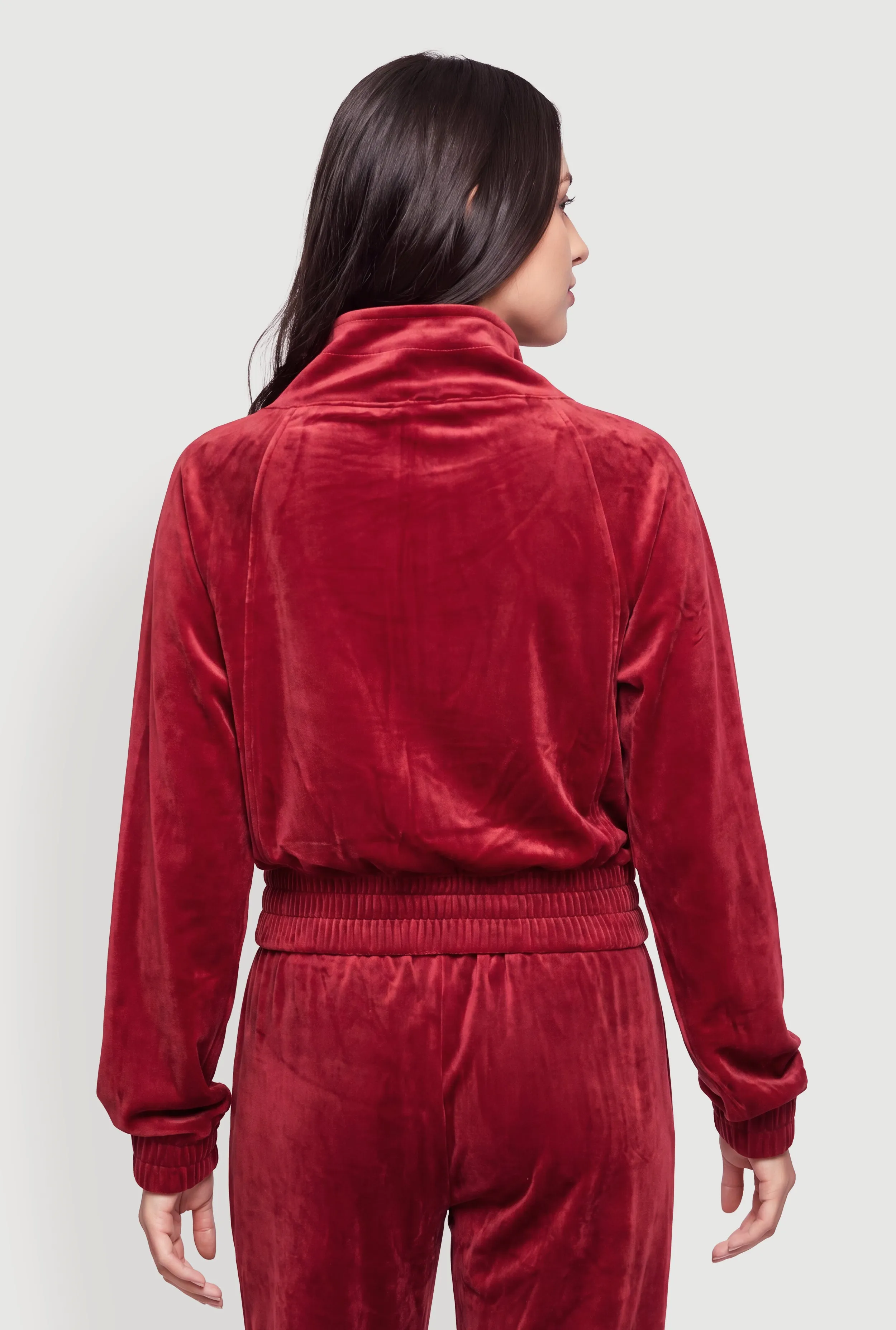 Velour Zip Front Mock Neck Sweatshirt sold by Rainbow product image thumbnail 5