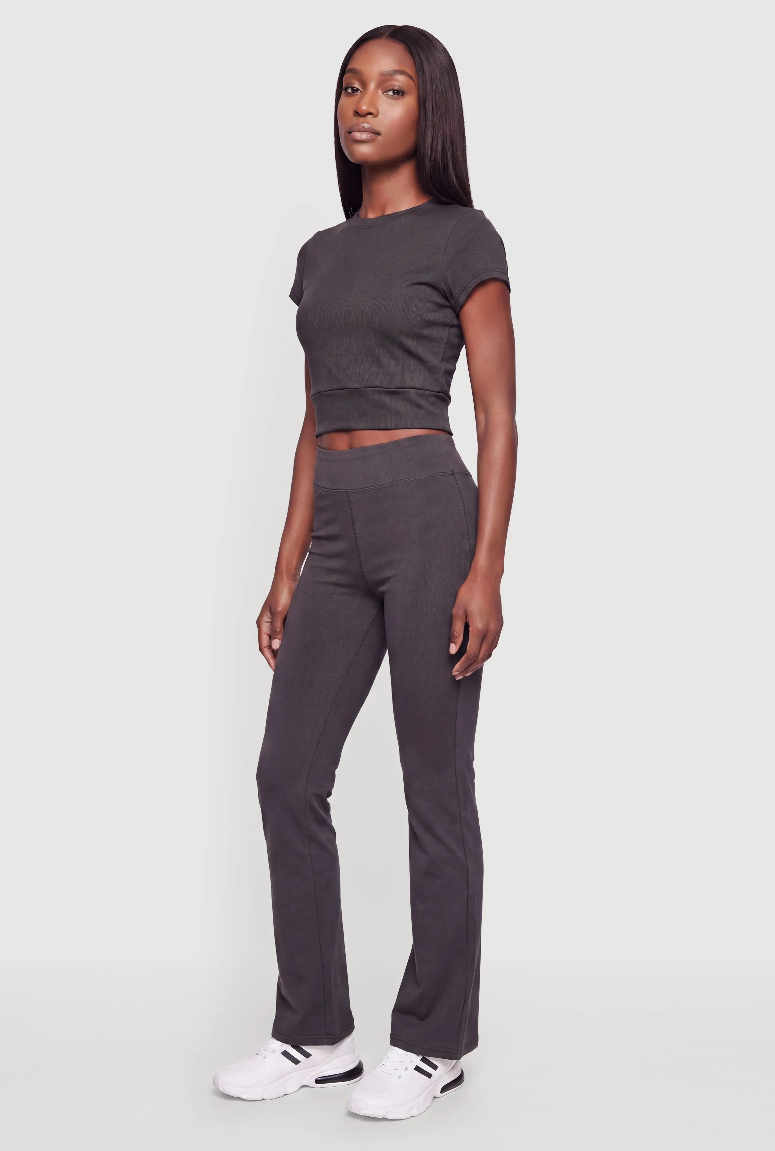 High Waisted Flare Leg Yoga Pants sold by Rainbow product image thumbnail 2