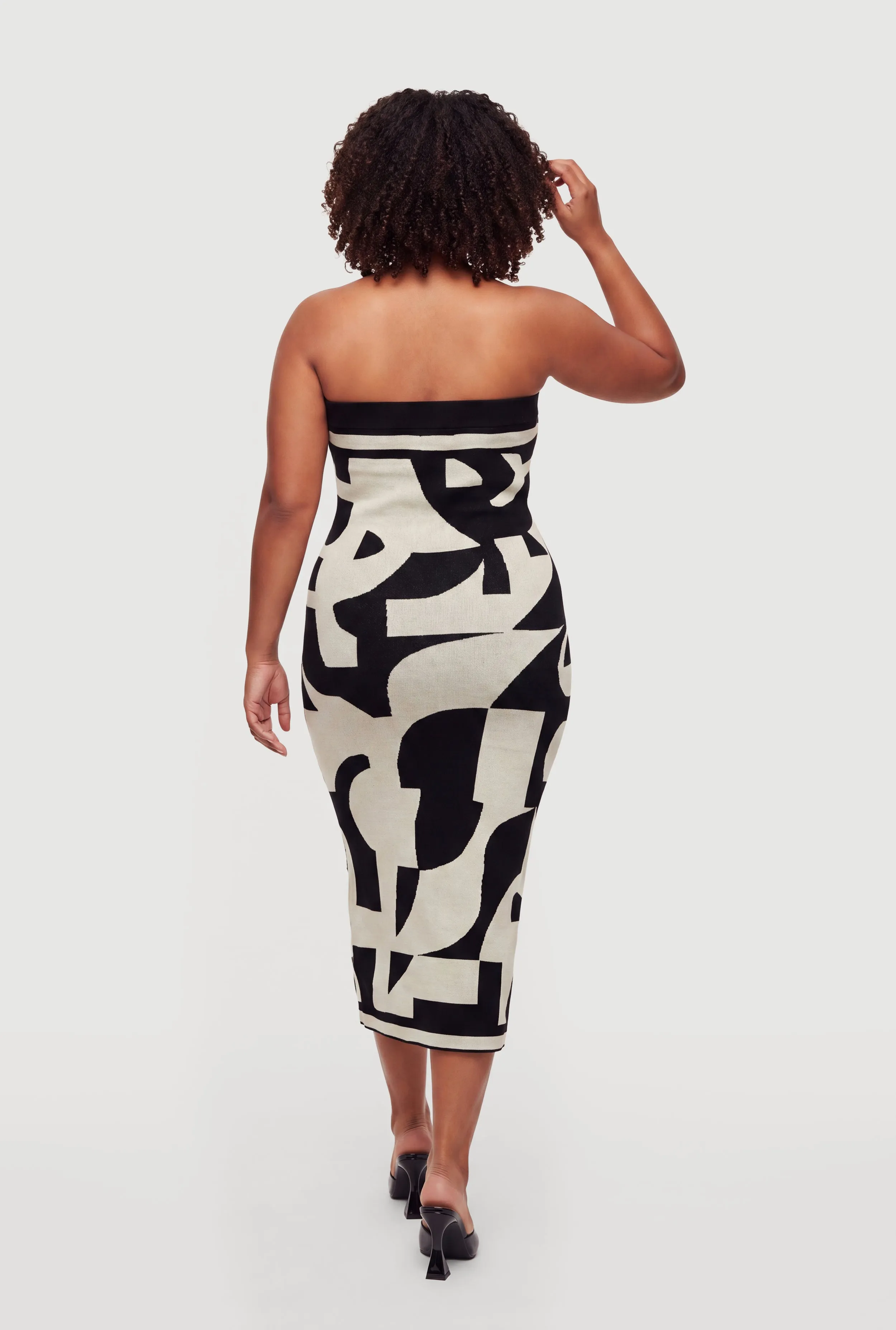 Plus Size Printed Pattern Midi Tube Sweater Dress sold by Rainbow product image thumbnail 3