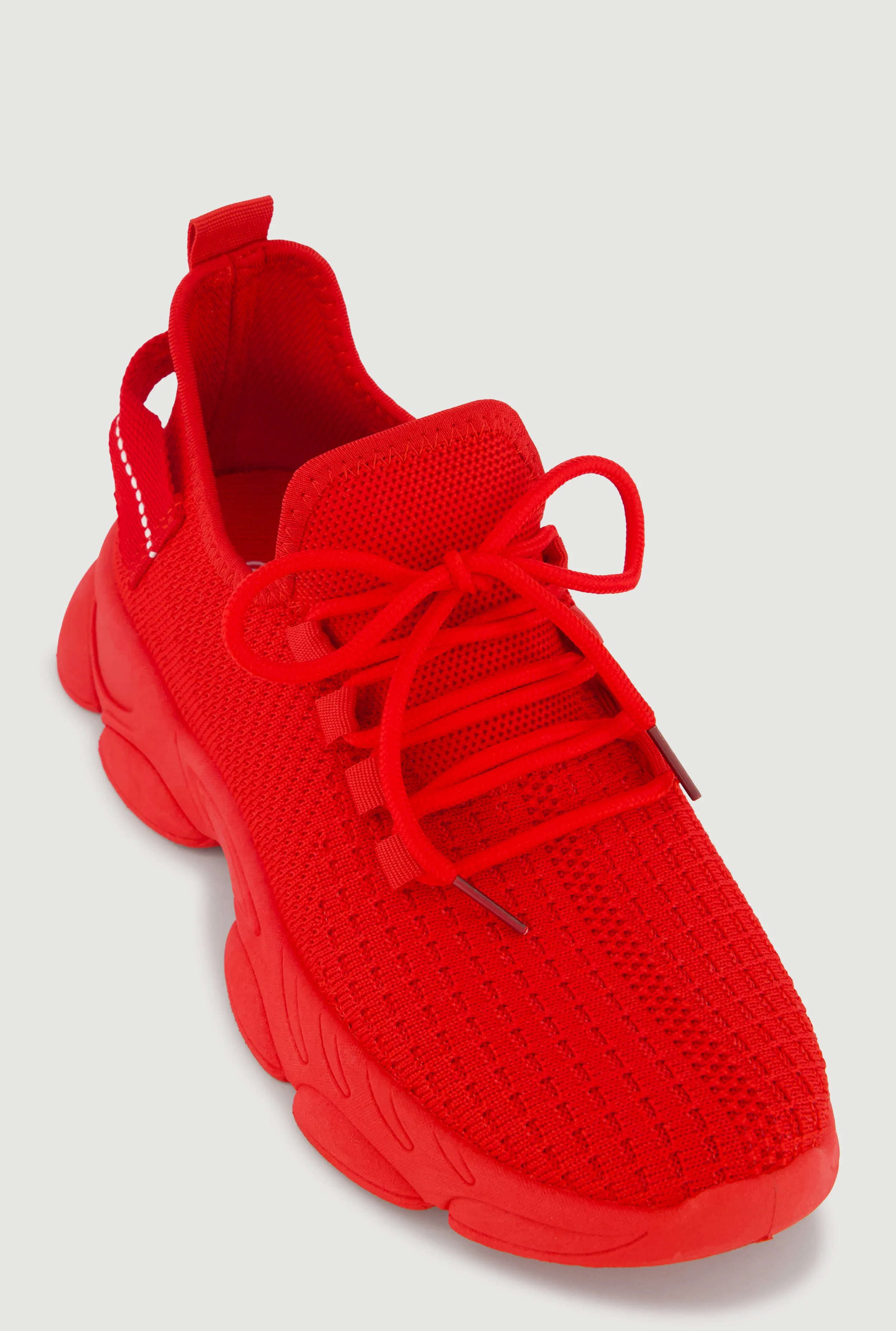 Textured Knit Low Boost Lace Up Sneakers sold by Rainbow