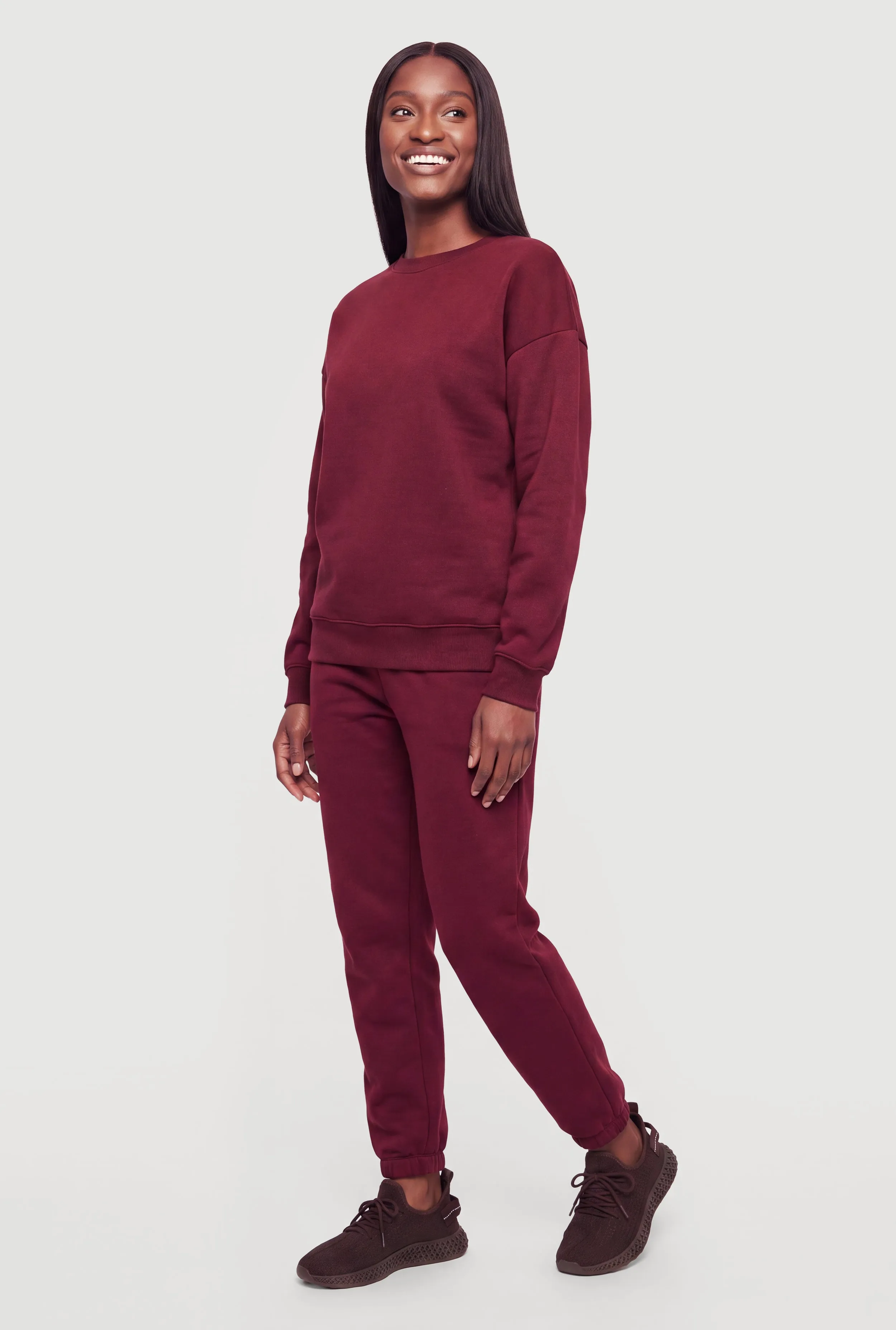 High Waisted Drawstring Fleece Sweatpants sold by Rainbow product image thumbnail 2