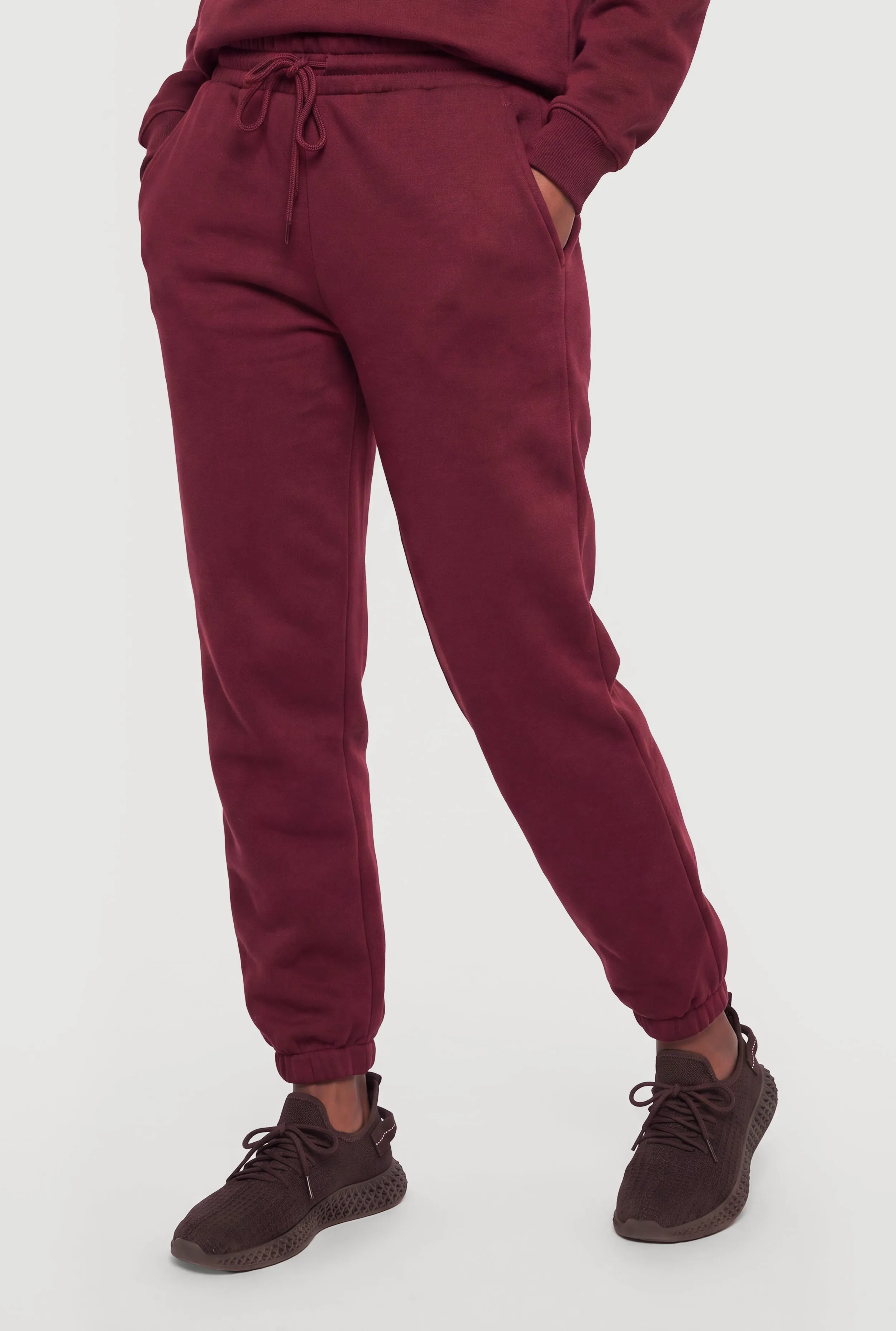High Waisted Drawstring Fleece Sweatpants sold by Rainbow product image thumbnail 3