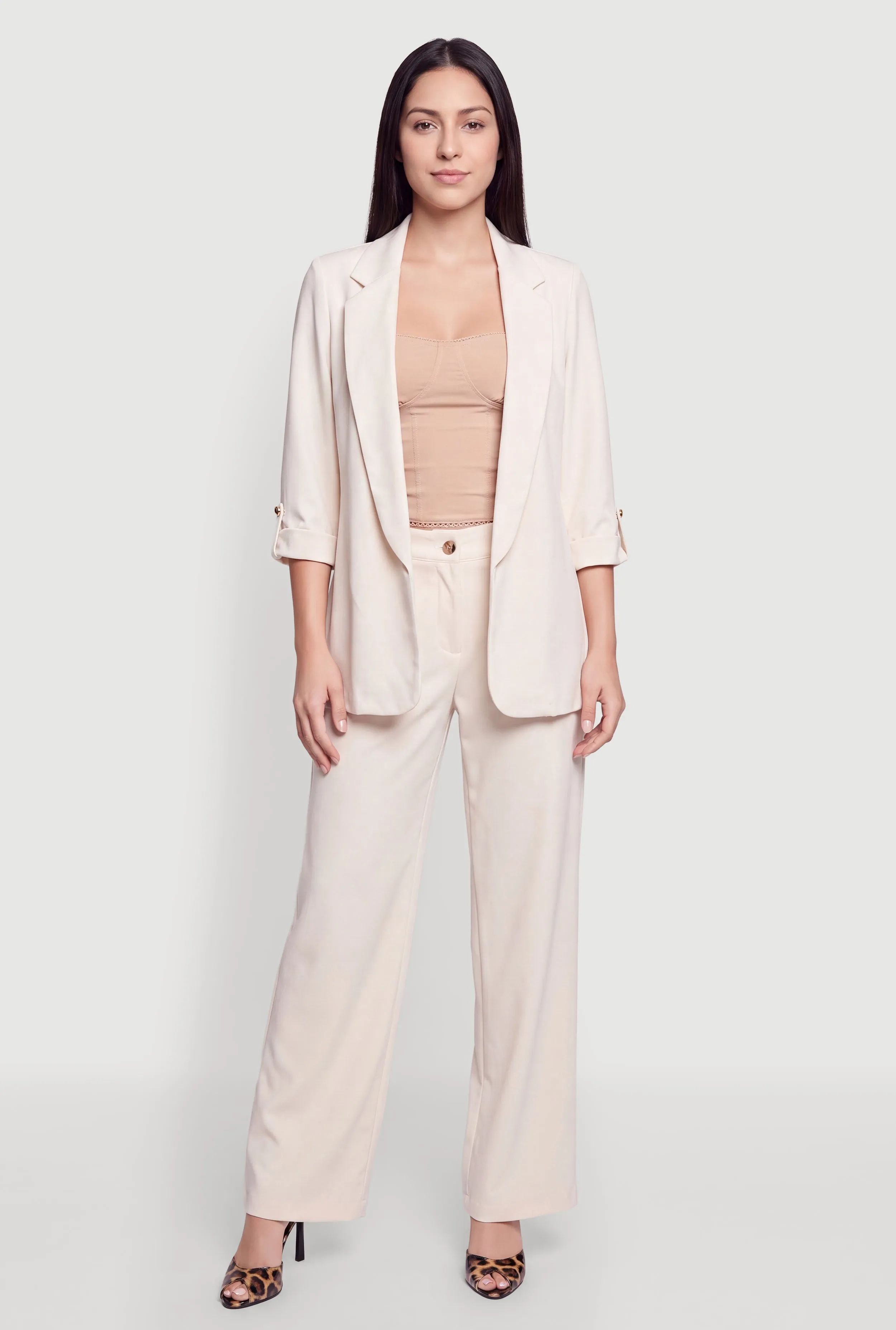 Pleated Crepe Knit Straight Leg Pants sold by Rainbow product image thumbnail 4