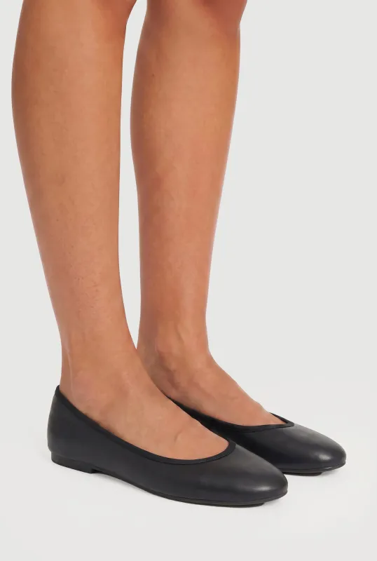 Round Toe Ballet Flats made by Rainbow