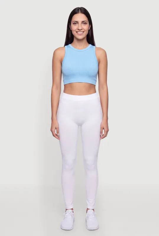 High Waisted Basic Seamless Leggings made by Rainbow