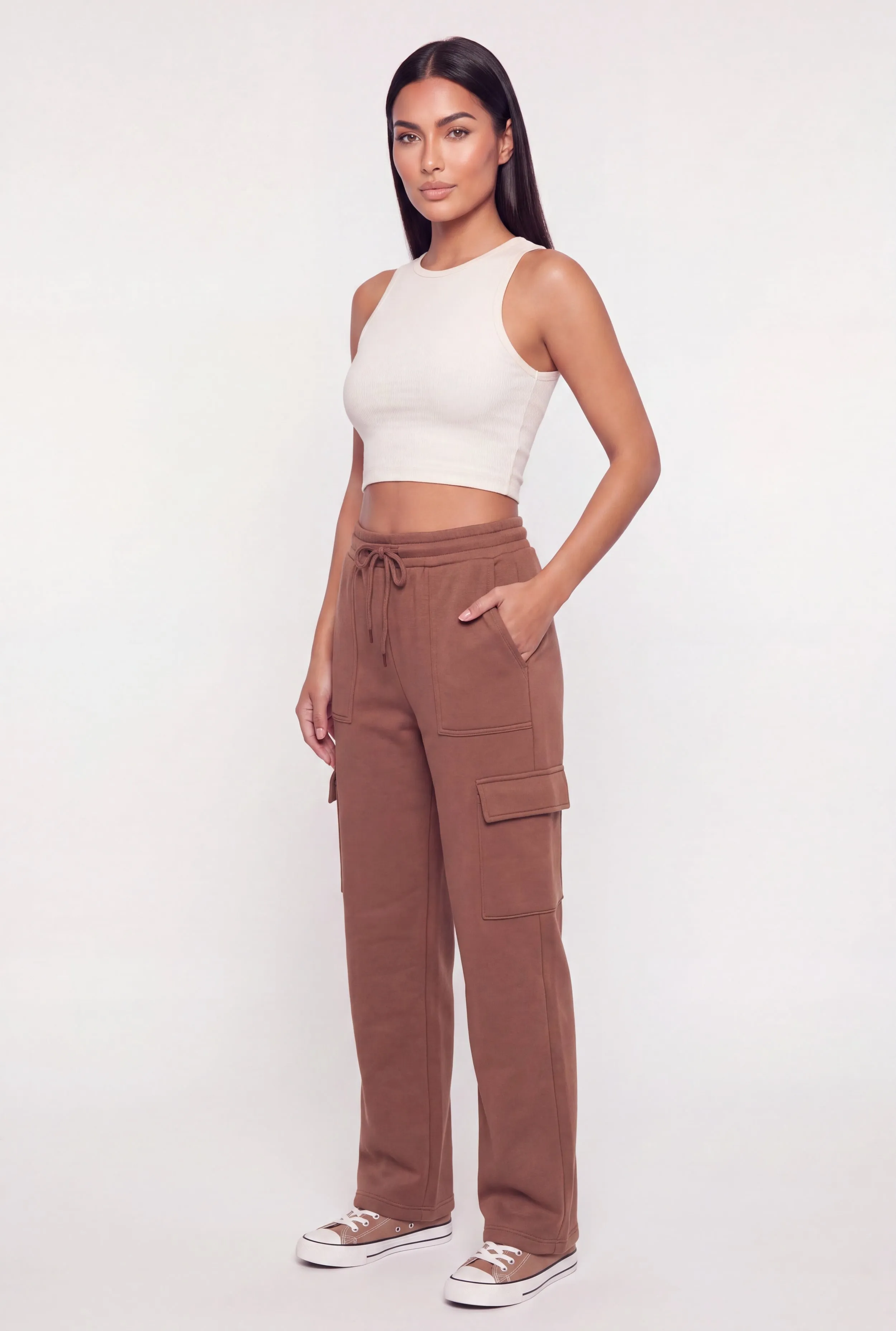 Fleece Sweatpants with Cargo Pockets sold by Rainbow product image thumbnail 2