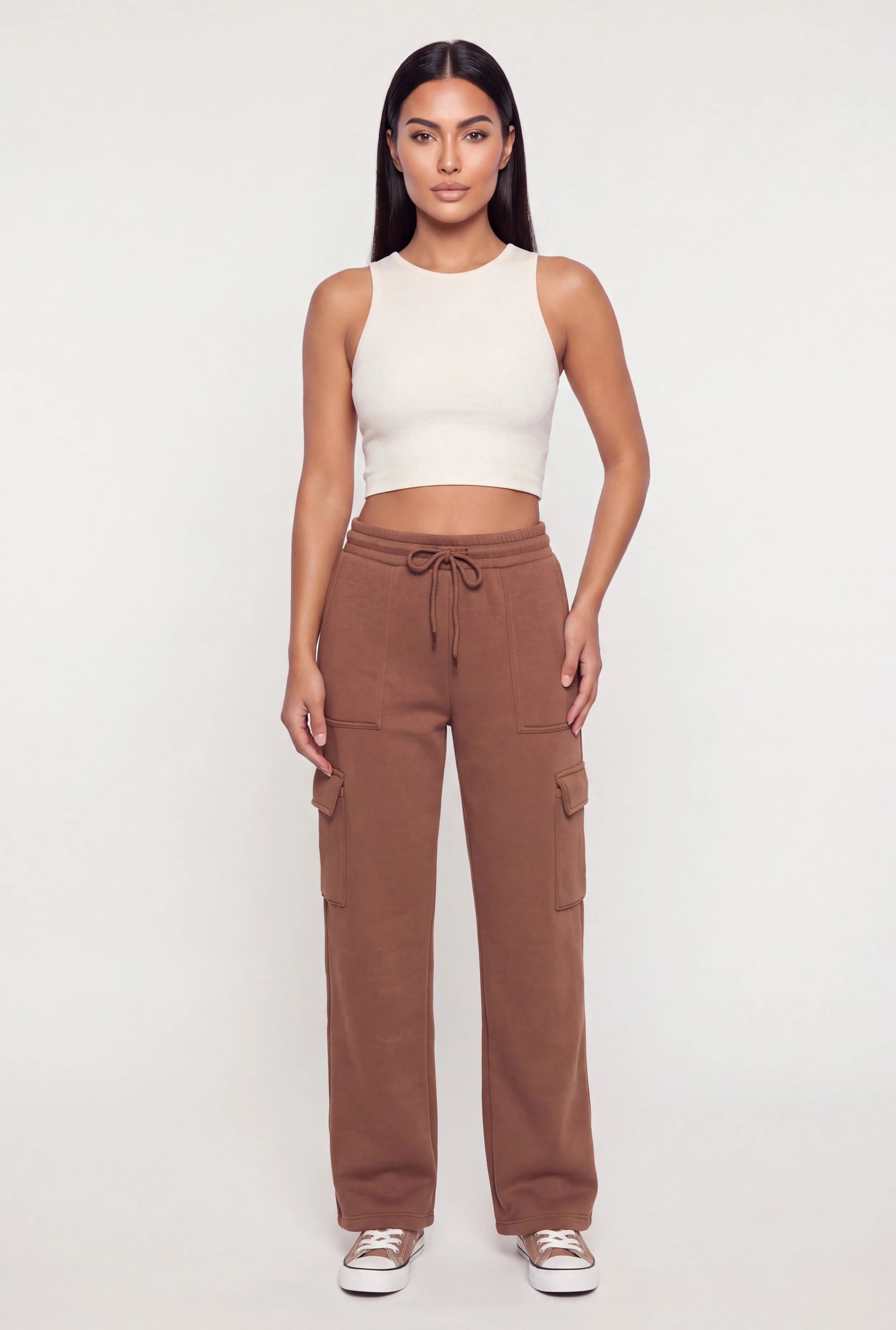Fleece Sweatpants with Cargo Pockets sold by Rainbow