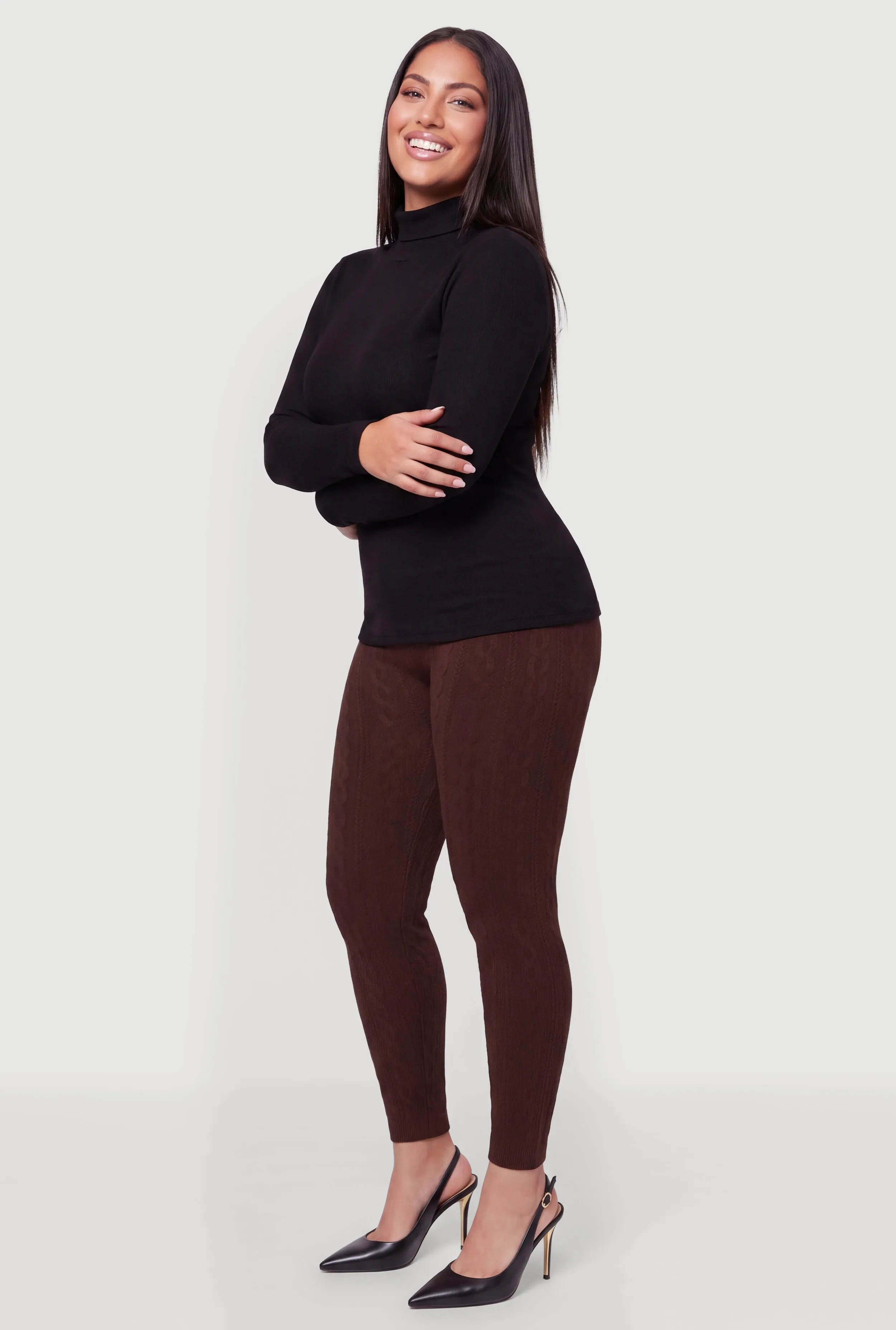 Plus Size Cable Knit Seamless Leggings sold by Rainbow product image thumbnail 2