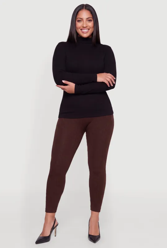 Plus Size Cable Knit Seamless Leggings made by Rainbow