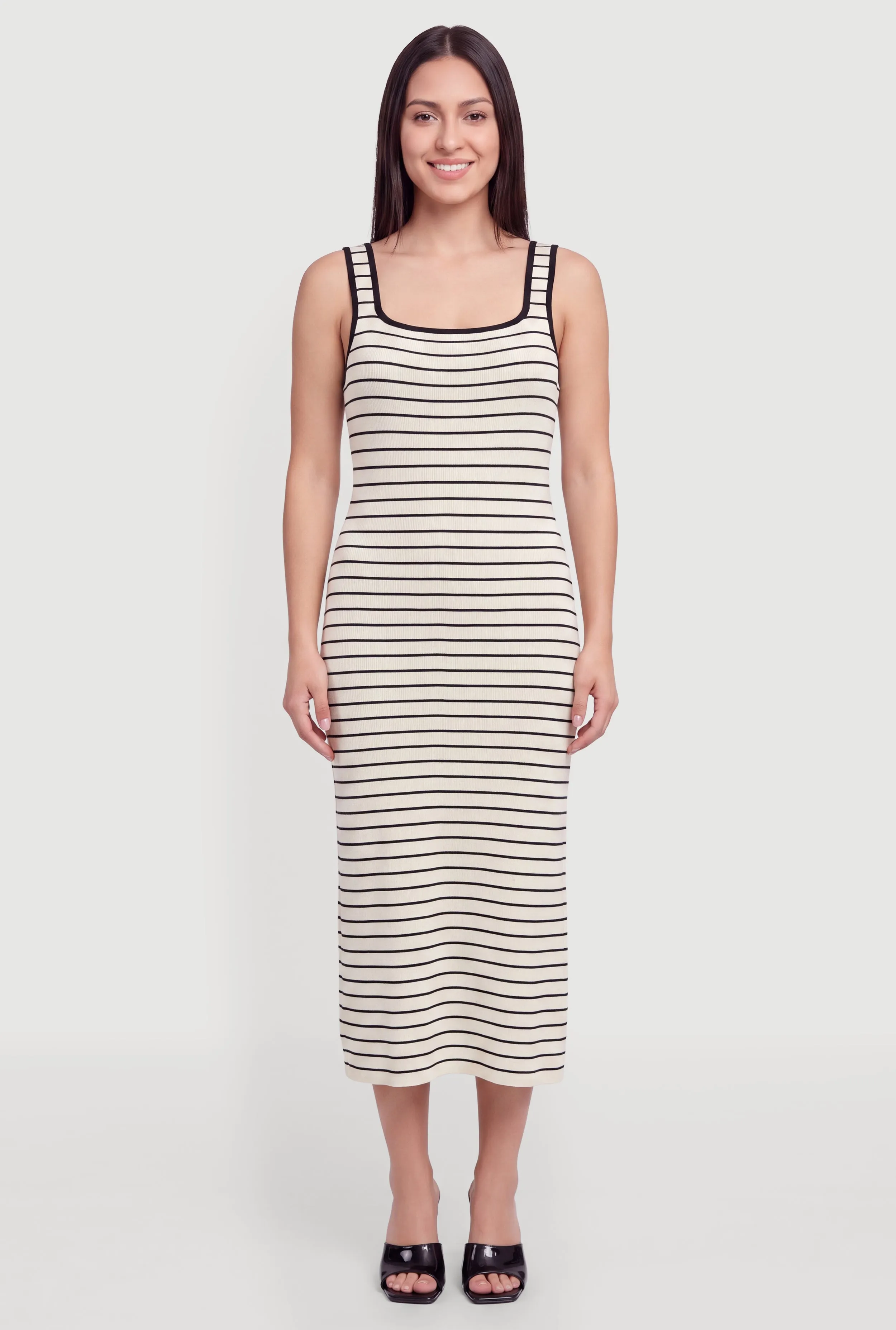 Striped Knit Tank Maxi Dress sold by Rainbow