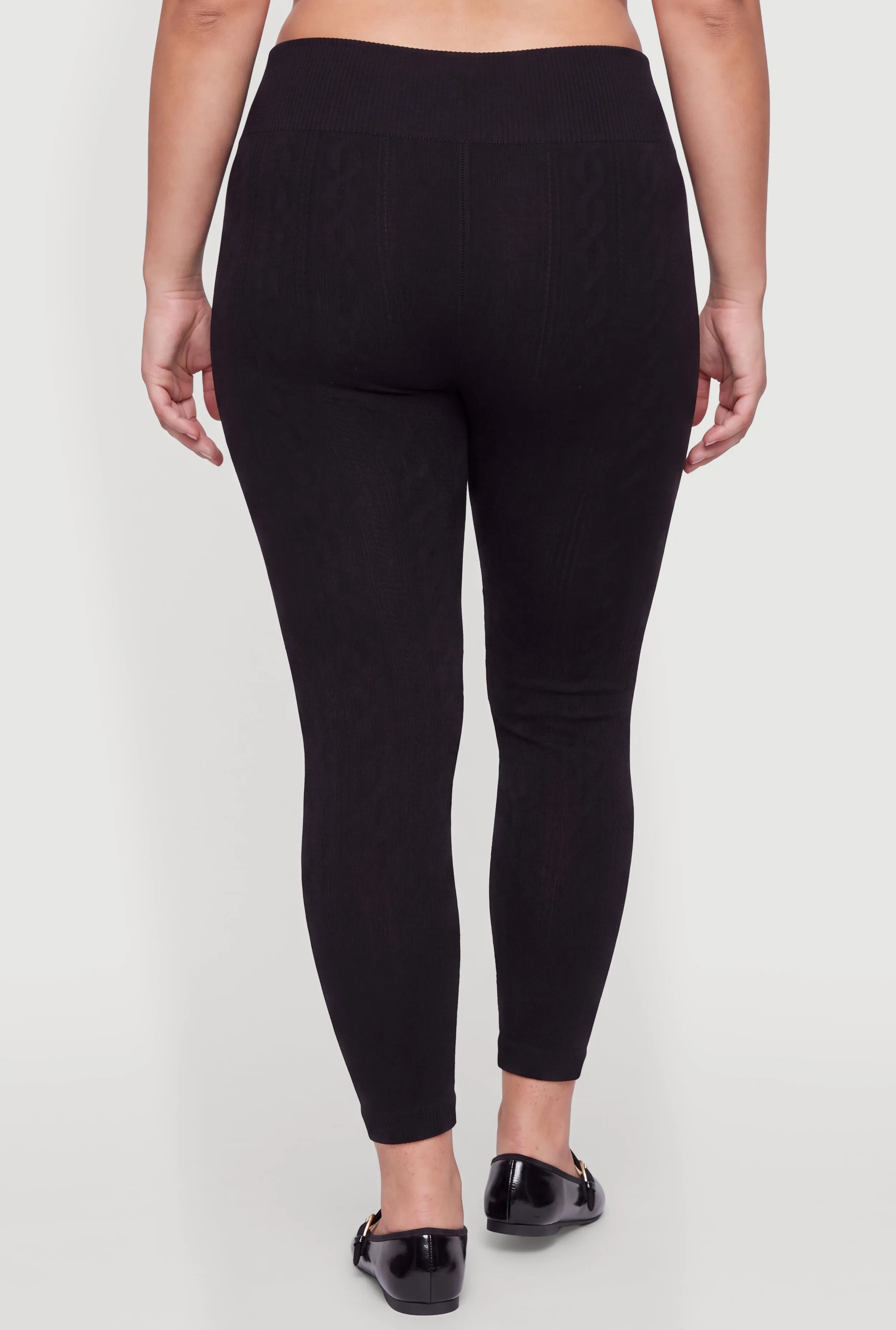 Plus Size Cable Knit Seamless Leggings sold by Rainbow product image thumbnail 5