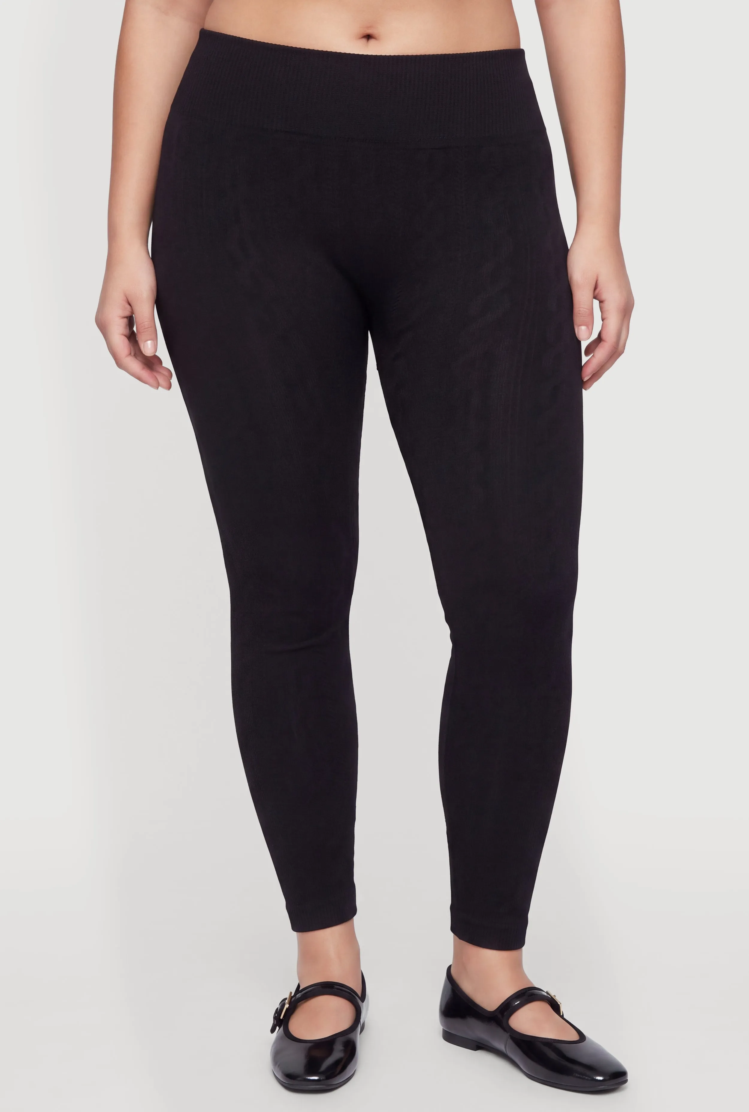 Plus Size Cable Knit Seamless Leggings sold by Rainbow product image thumbnail 3