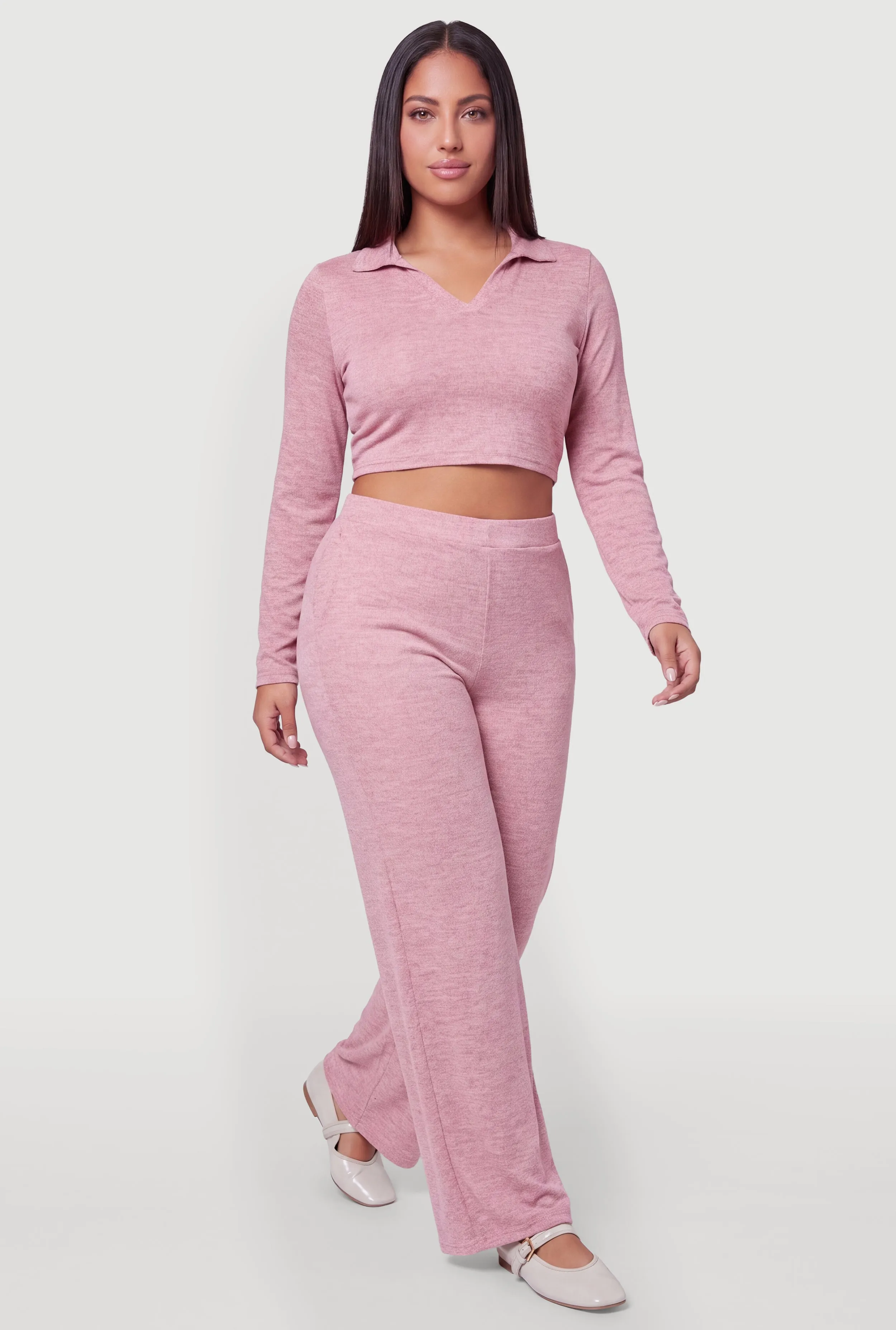 Plus Size High Waisted Wide Leg Casual Pants with Pockets sold by Rainbow product image thumbnail 3