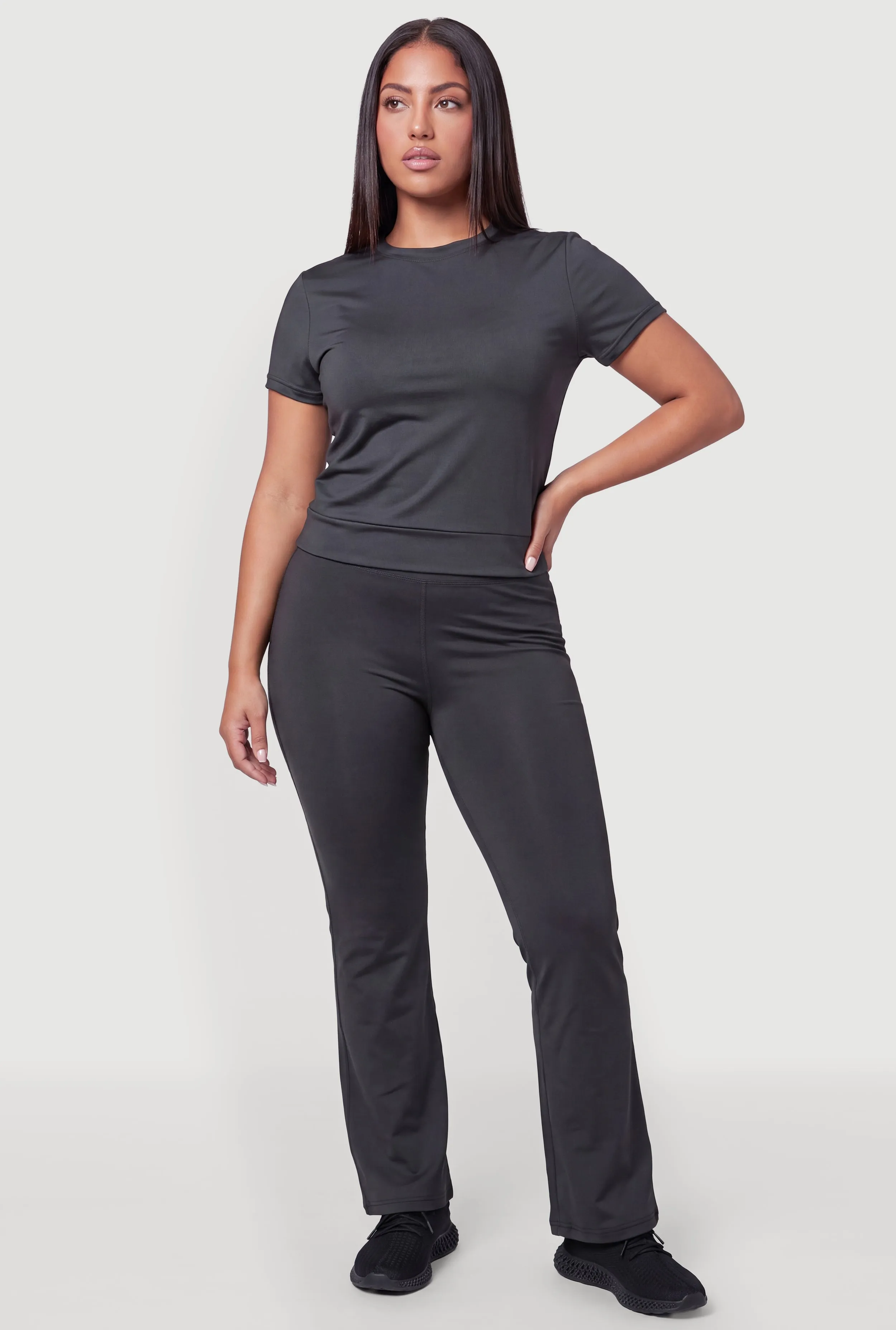 Plus Size High Waisted Boot Cut Pull On Pants sold by Rainbow product image thumbnail 3
