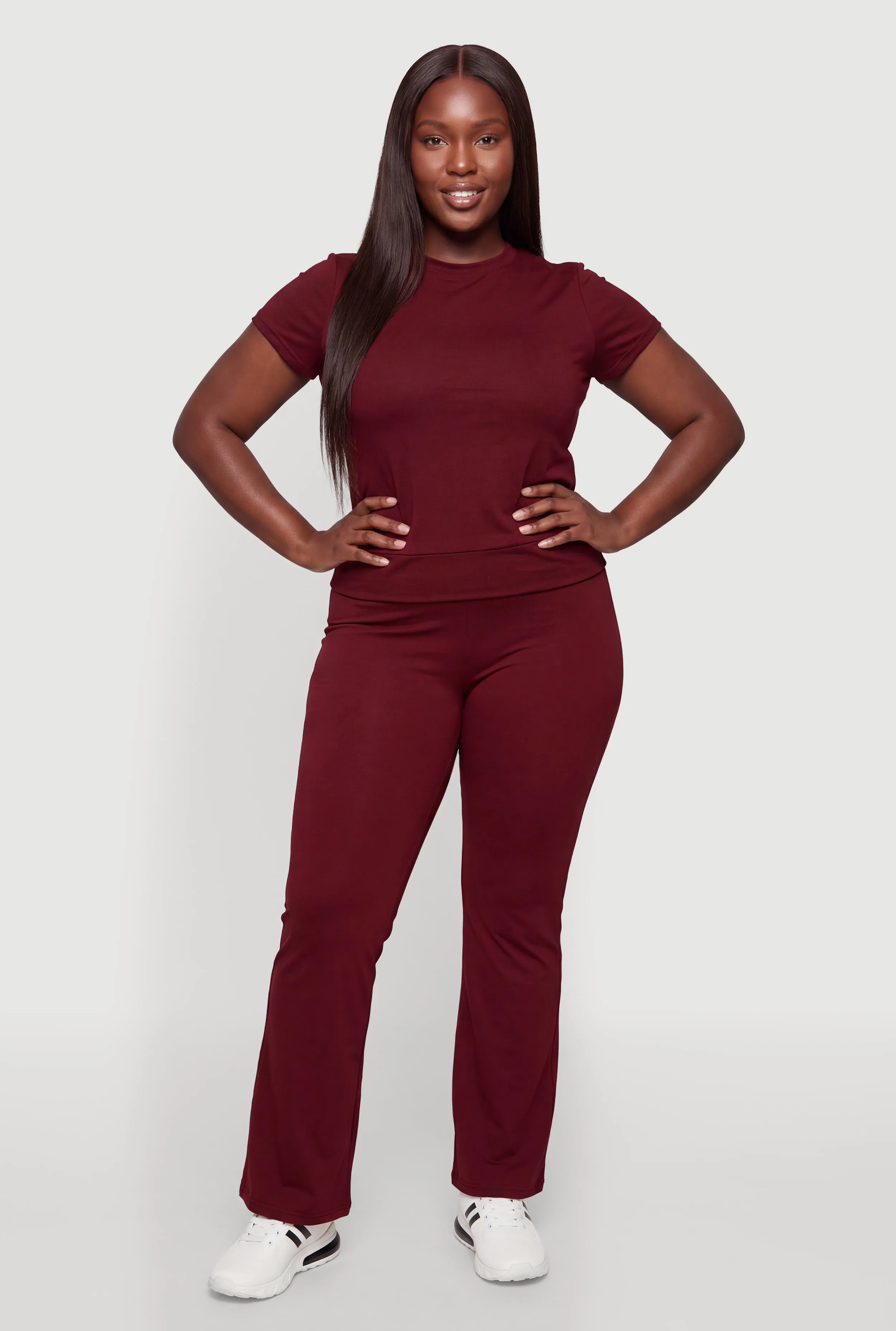 Plus Size High Waisted Boot Cut Pull On Pants sold by Rainbow product image thumbnail 2