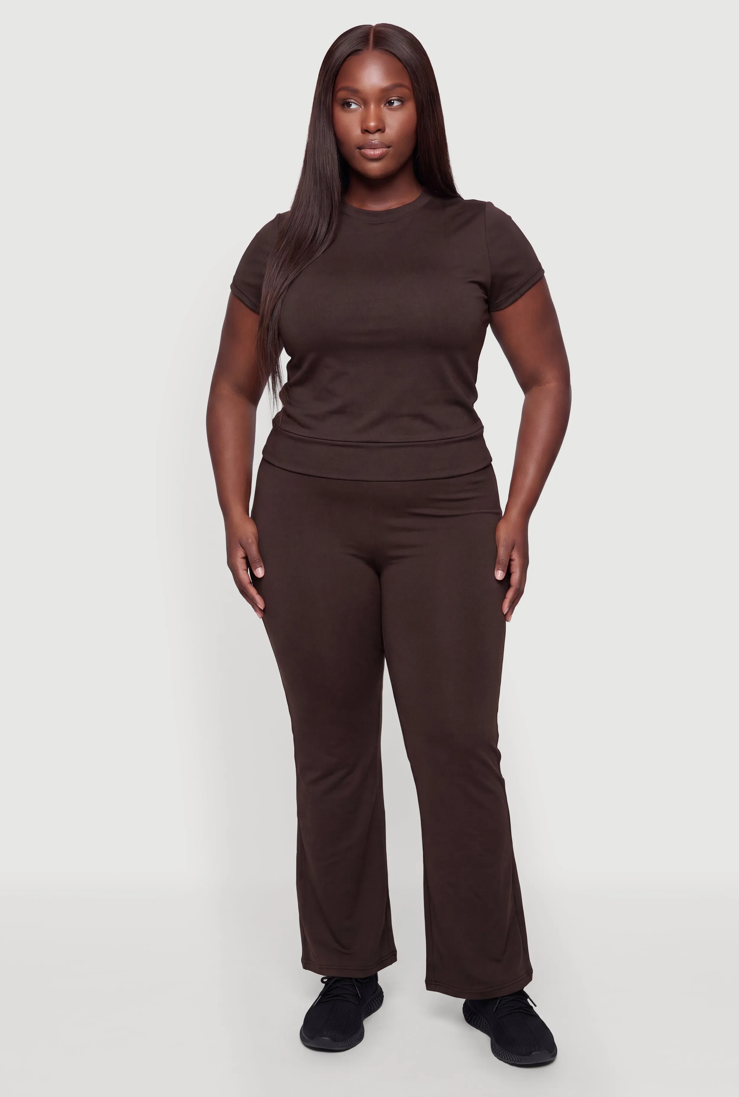 Plus Size High Waisted Boot Cut Pull On Pants sold by Rainbow product image thumbnail 4