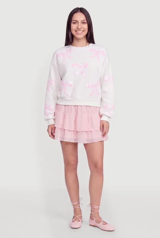 Sequin Graphic Long Sleeve Sweatshirt made by Rainbow
