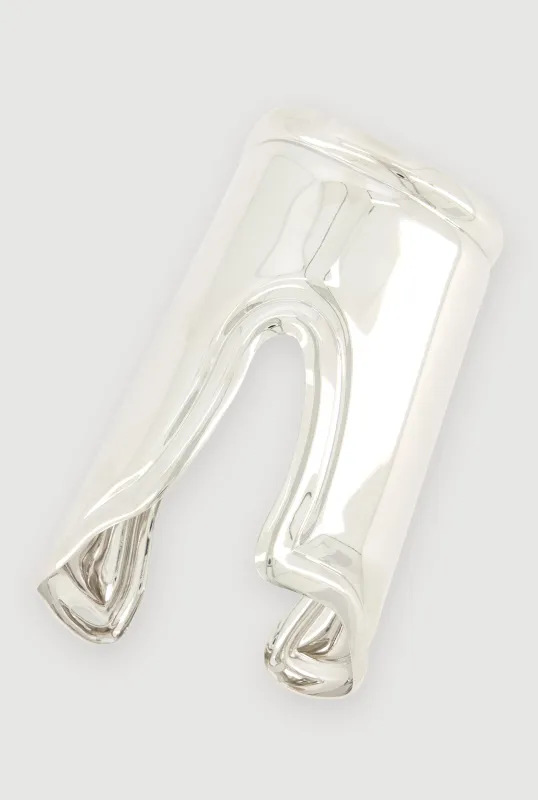 Sculptural Metallic Cuff Bracelet made by Rainbow