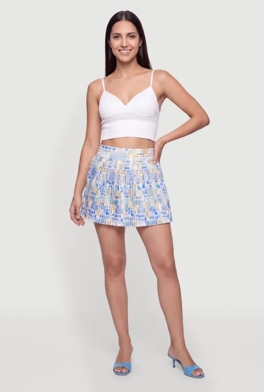 Seamless Ribbed Knit V-Neck Cropped Cami made by Rainbow