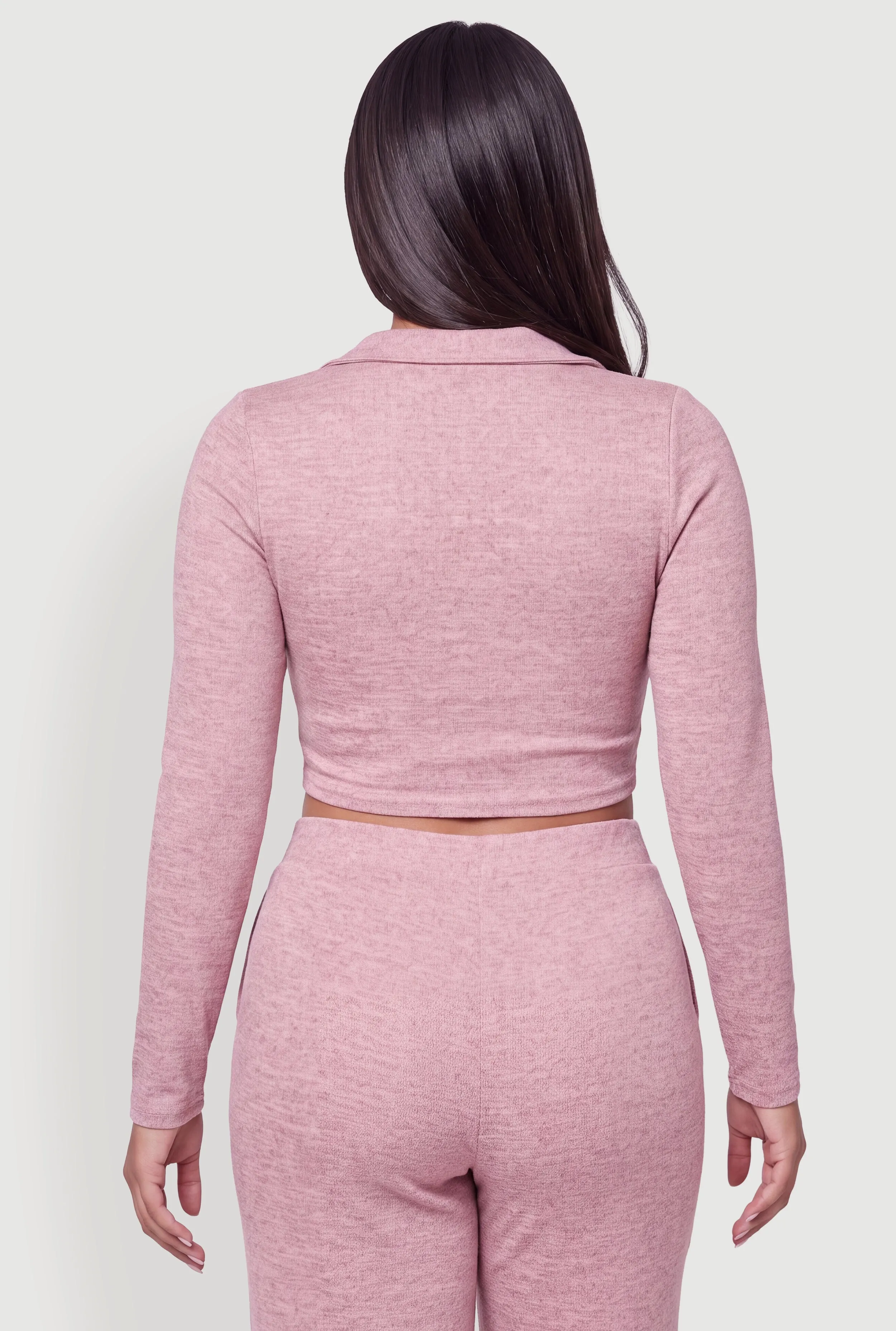 Plus Size Long Sleeve Crop Top sold by Rainbow product image thumbnail 5