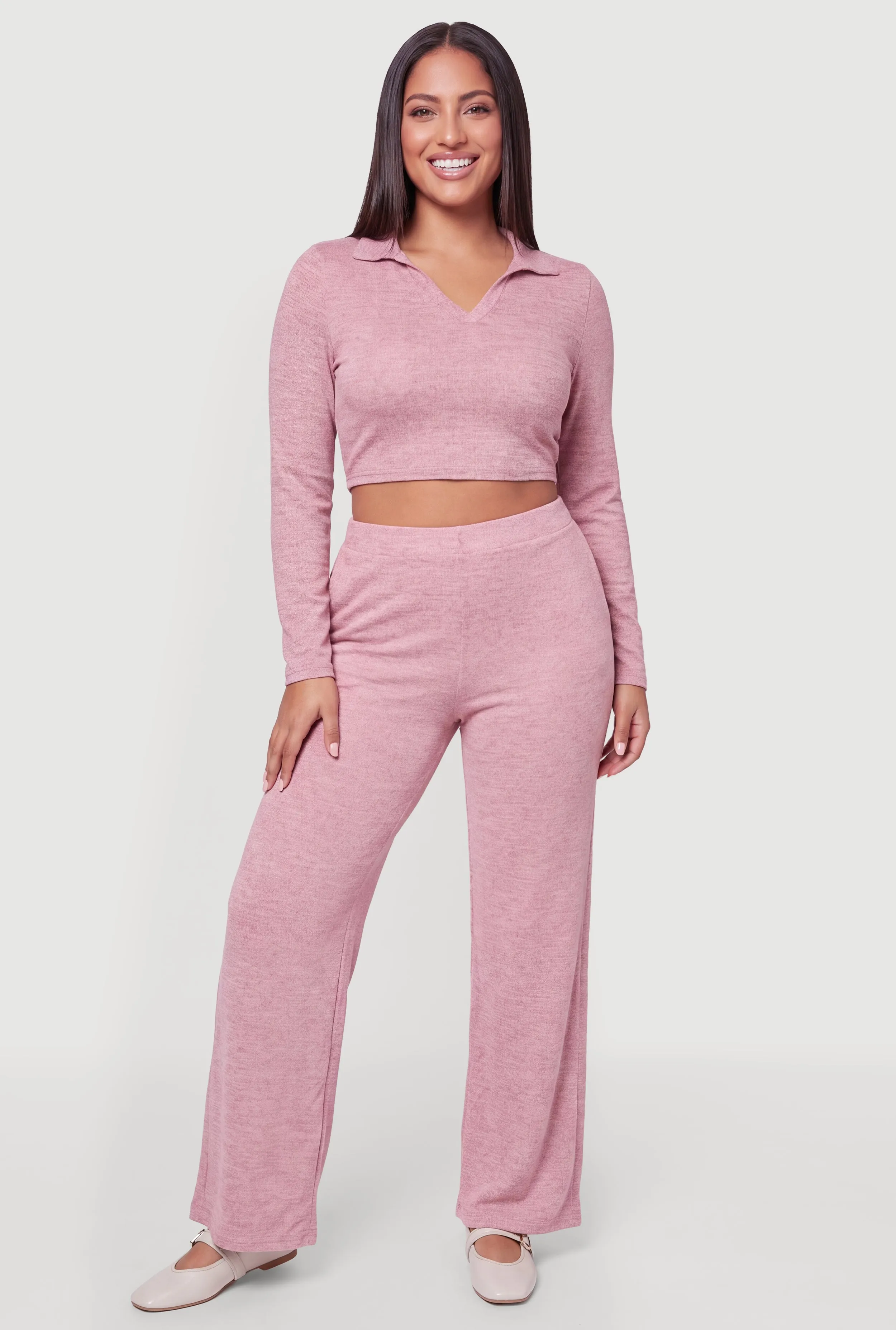Plus Size Long Sleeve Crop Top sold by Rainbow product image thumbnail 2