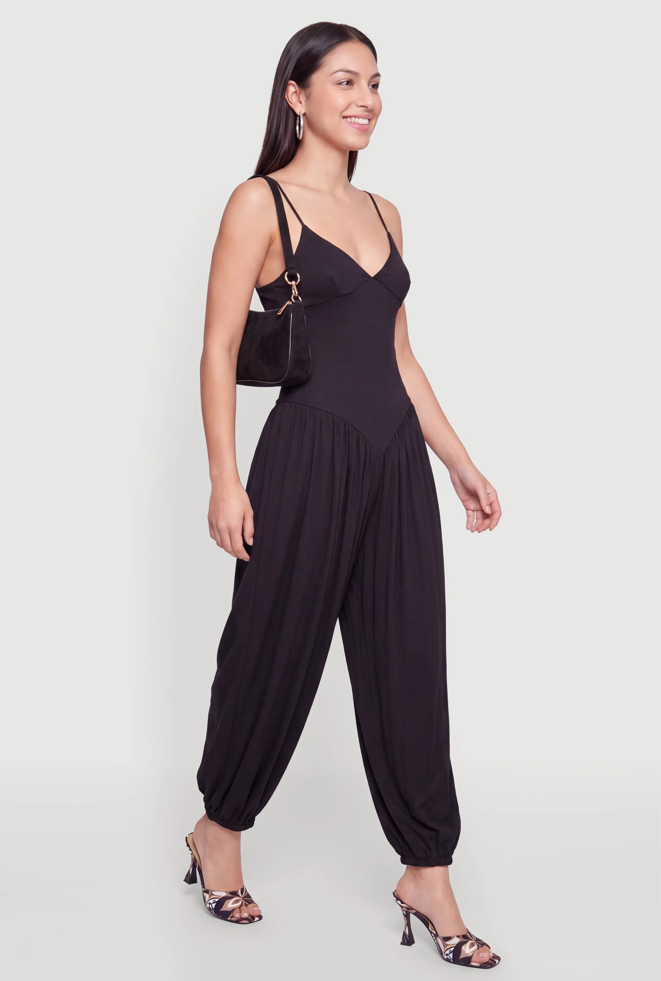 Sleeveless V Neck Balloon Leg Jumpsuit sold by Rainbow product image thumbnail 2