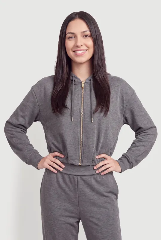Zip Front Long Sleeve Hoodie made by Rainbow