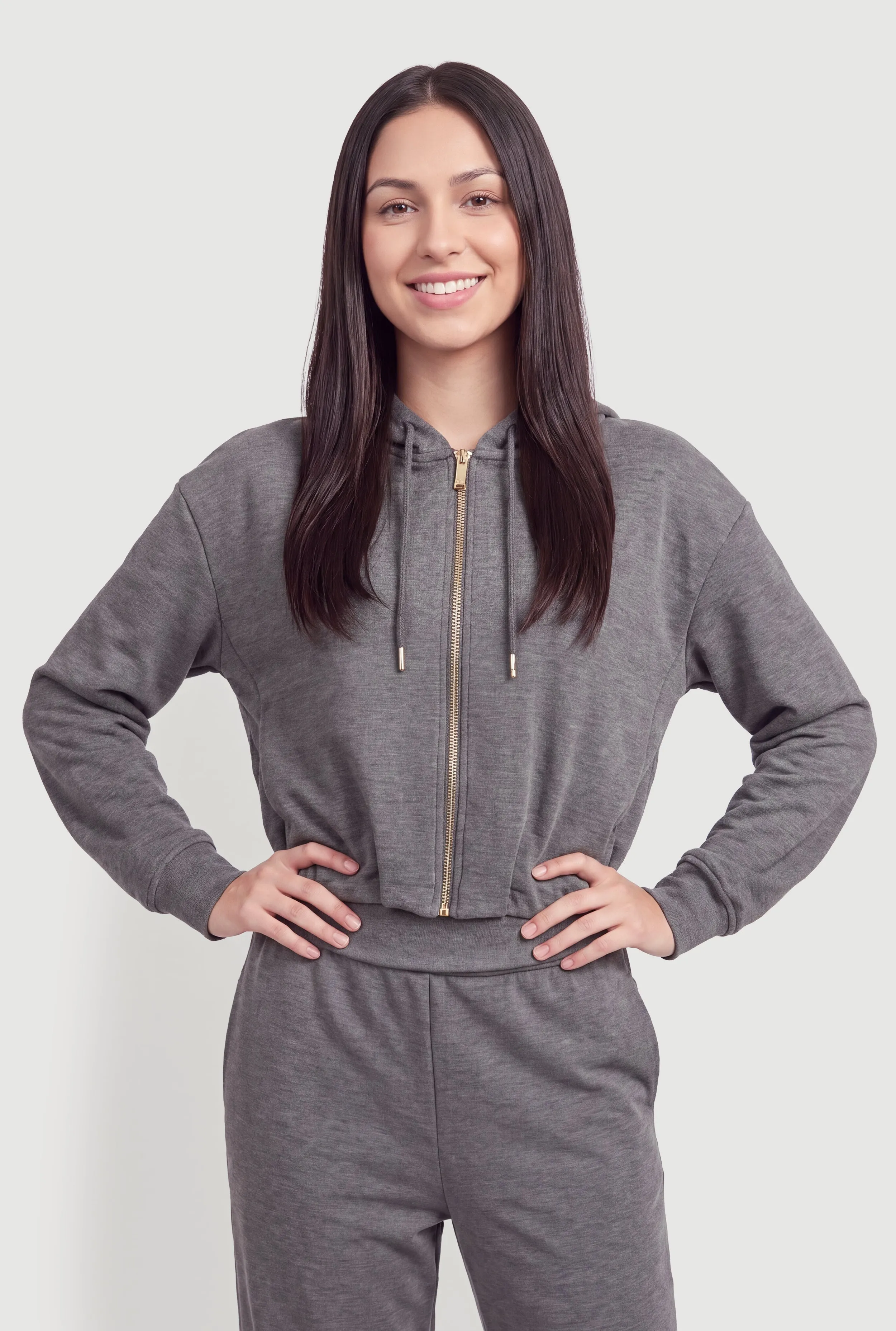 Zip Front Long Sleeve Hoodie sold by Rainbow