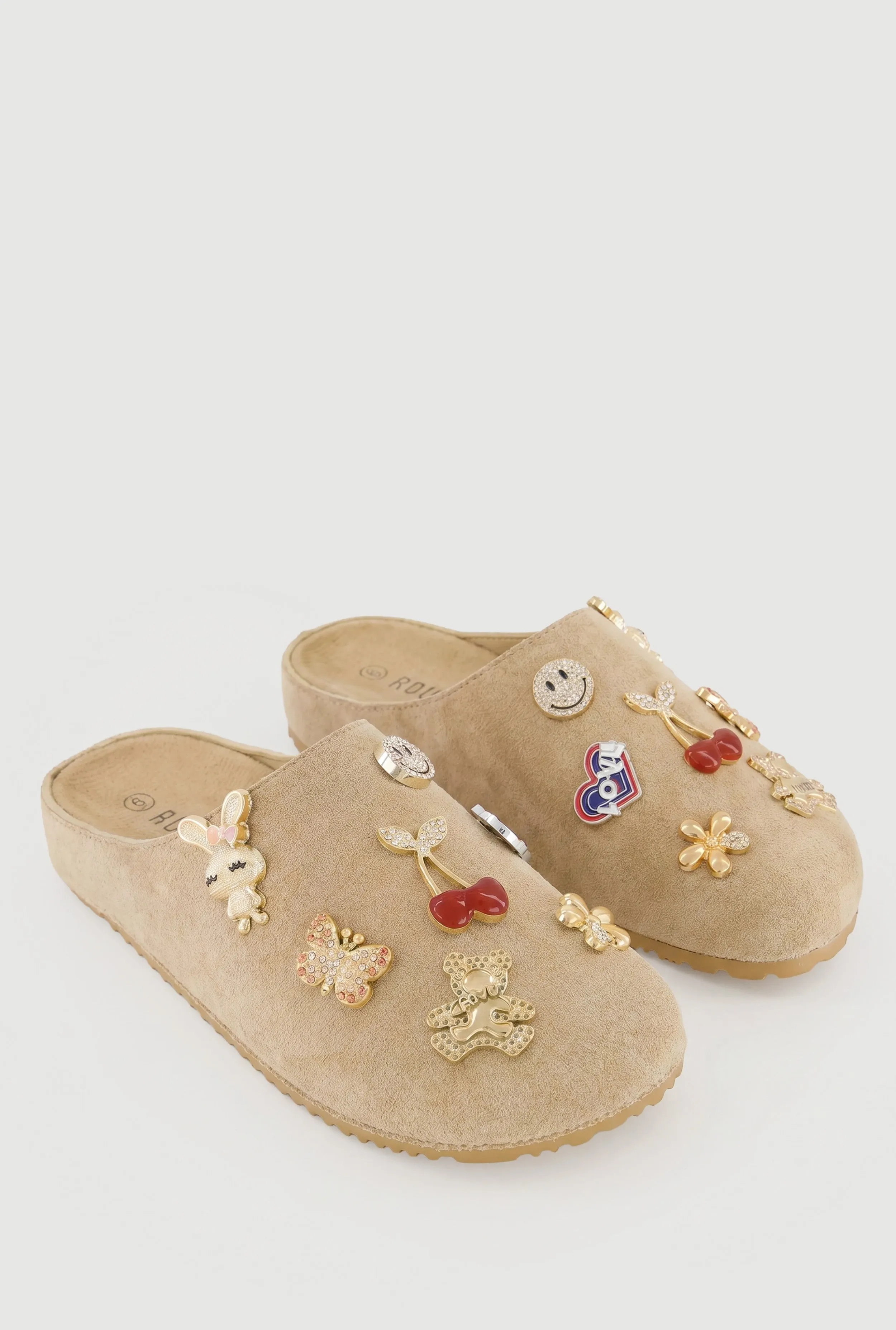 Faux Suede Clog Mules with Charms sold by Rainbow product image thumbnail 2