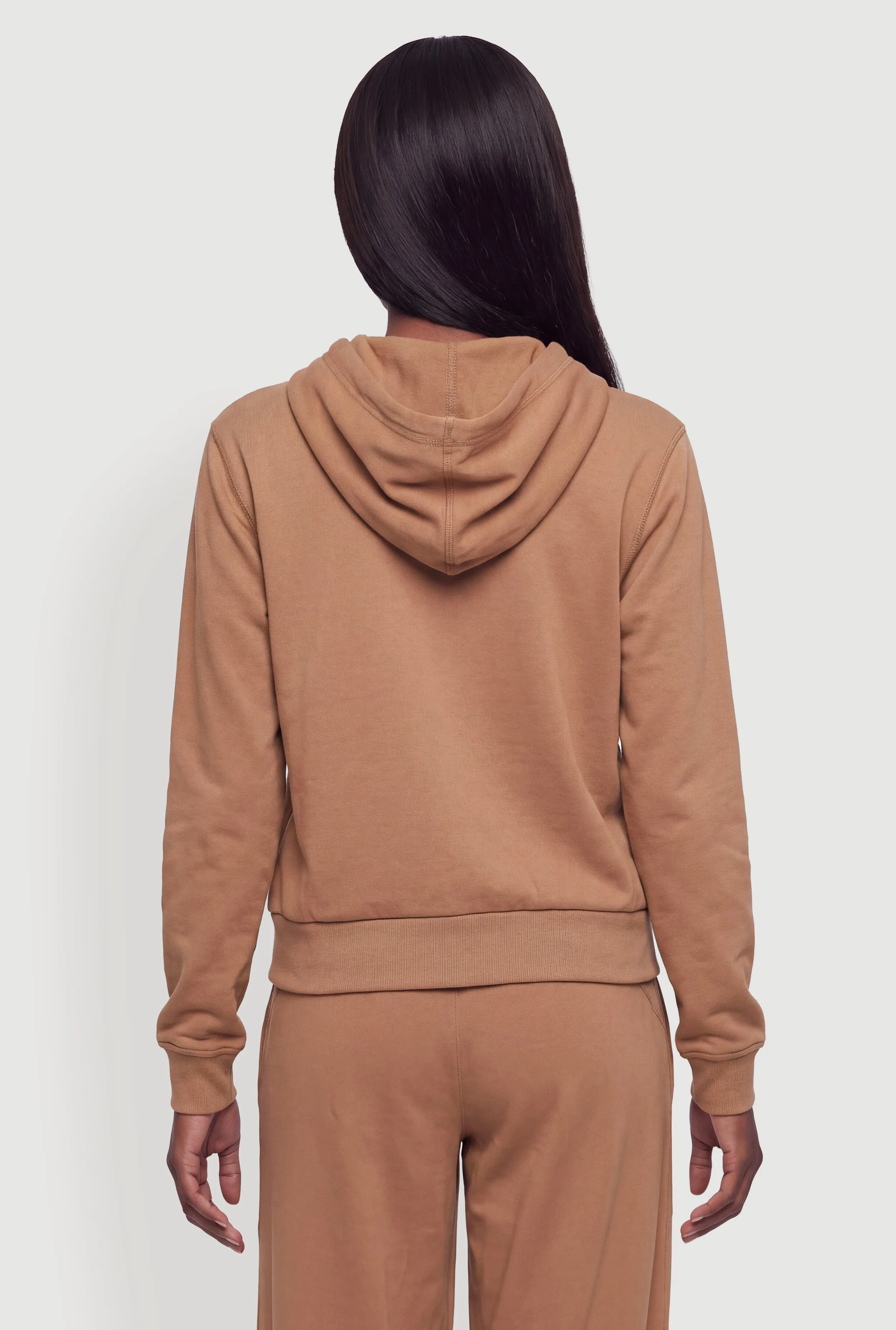 Brushed Knit Zip Front Hooded Sweatshirt sold by Rainbow product image thumbnail 5
