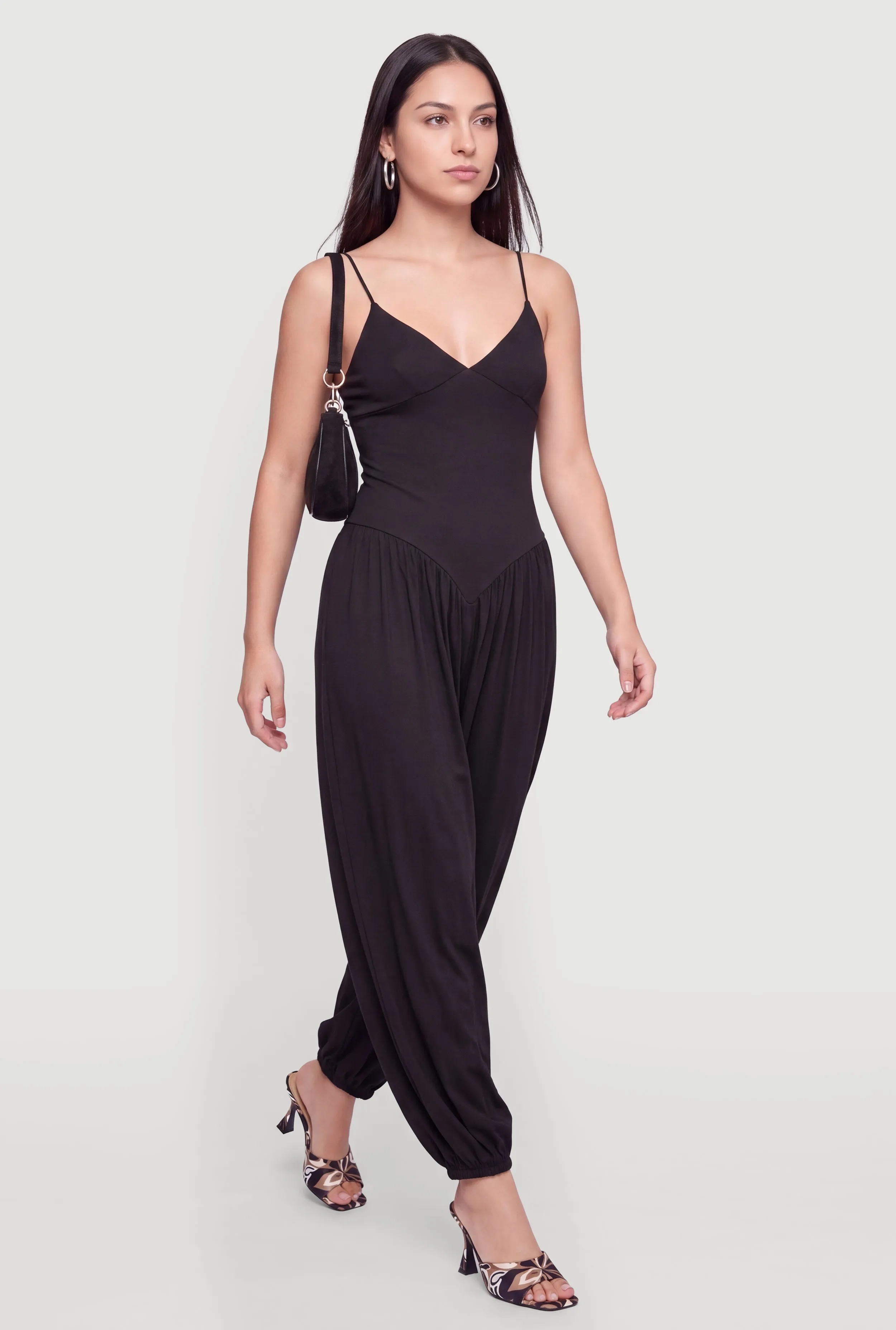 Sleeveless V Neck Balloon Leg Jumpsuit sold by Rainbow product image thumbnail 2