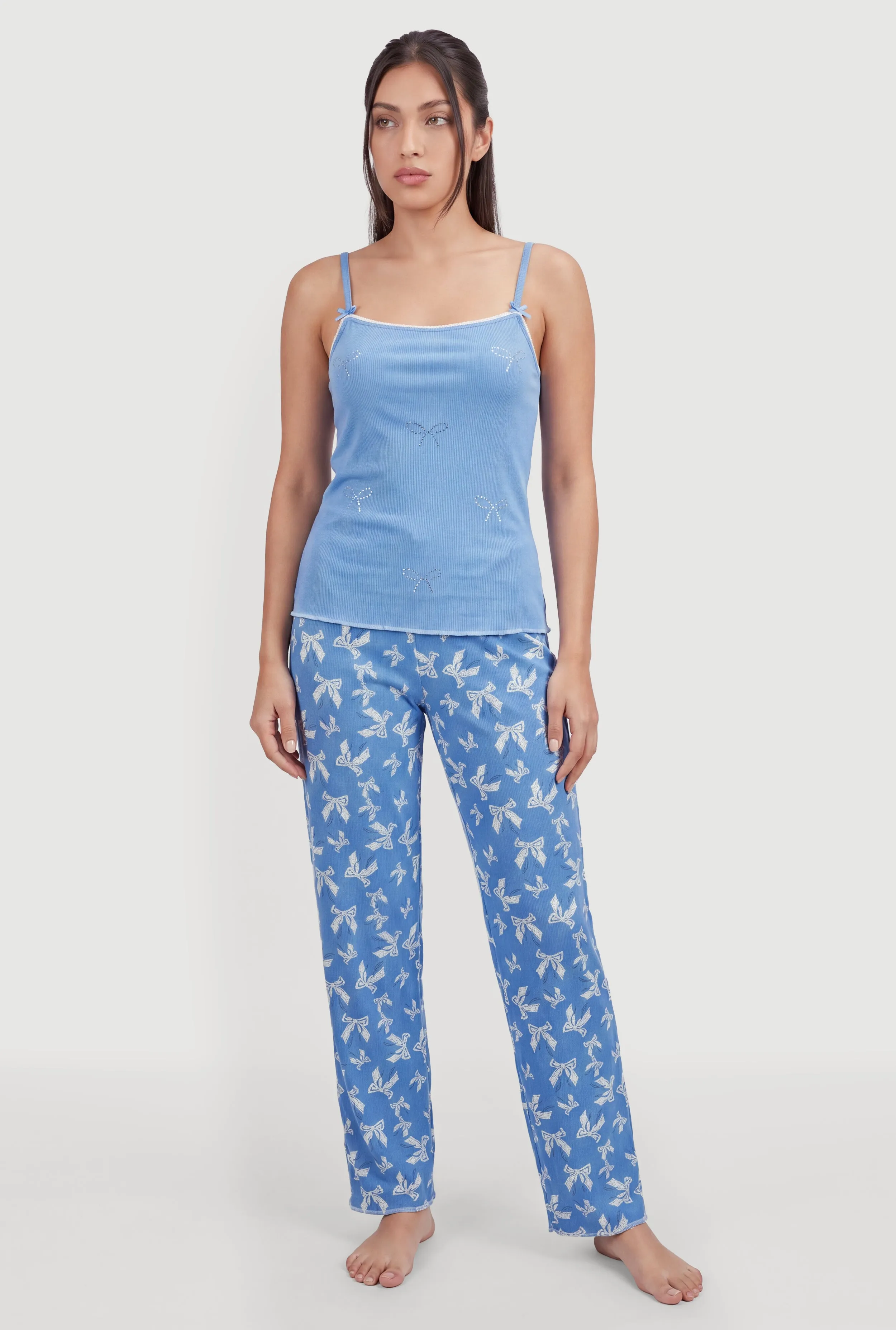 Rhinestone Bow Pajama Cami and Pants sold by Rainbow product image thumbnail 2