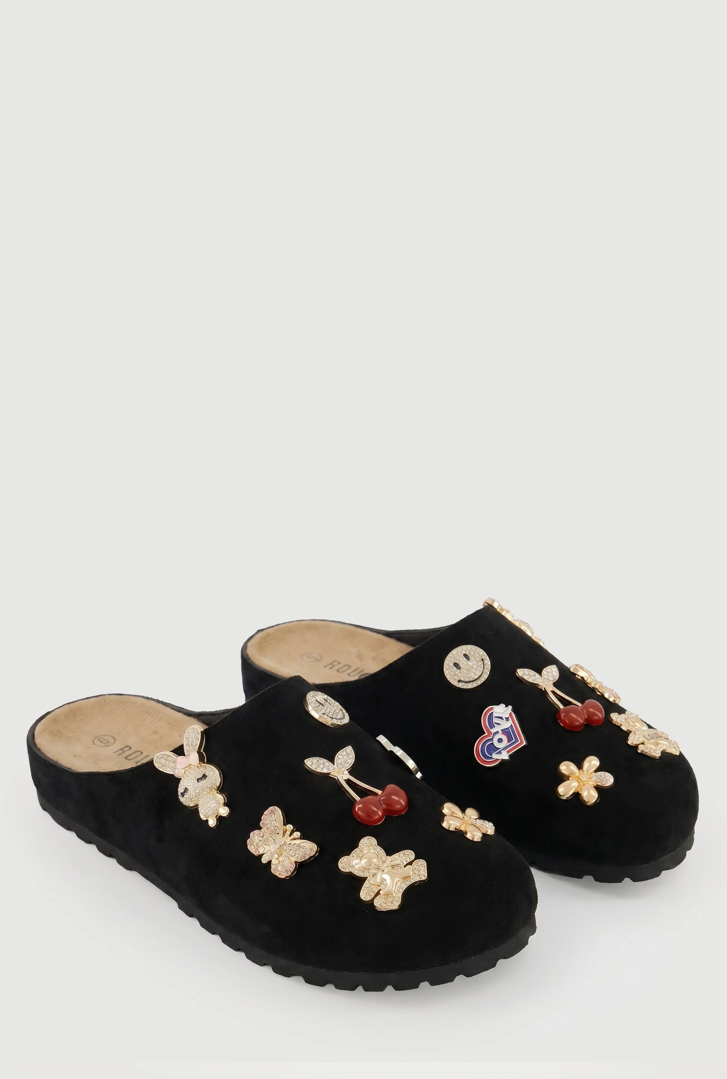 Faux Suede Clog Mules with Charms sold by Rainbow product image thumbnail 2