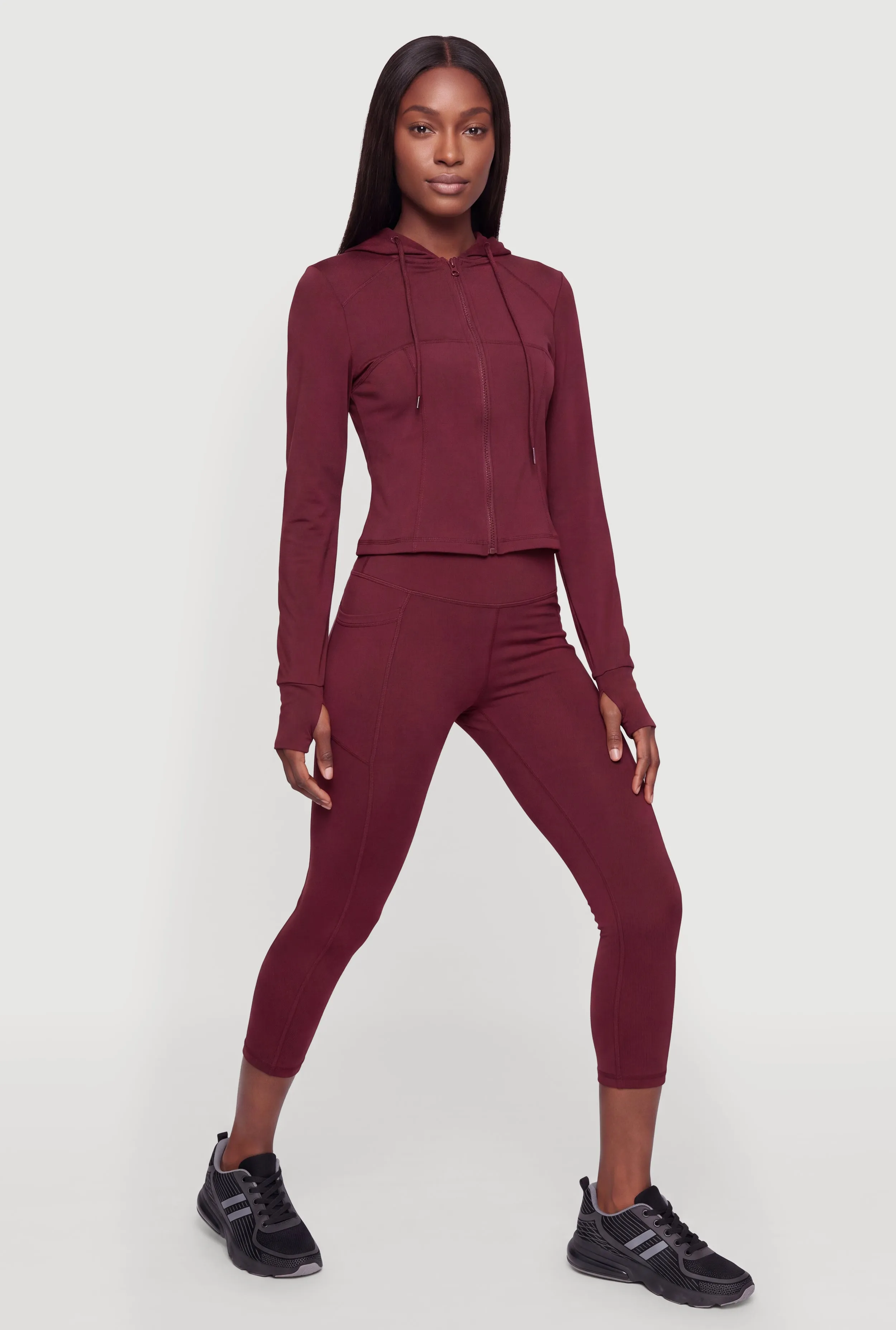 Cell Phone Pocket Mid Rise Capri Leggings sold by Rainbow product image thumbnail 2