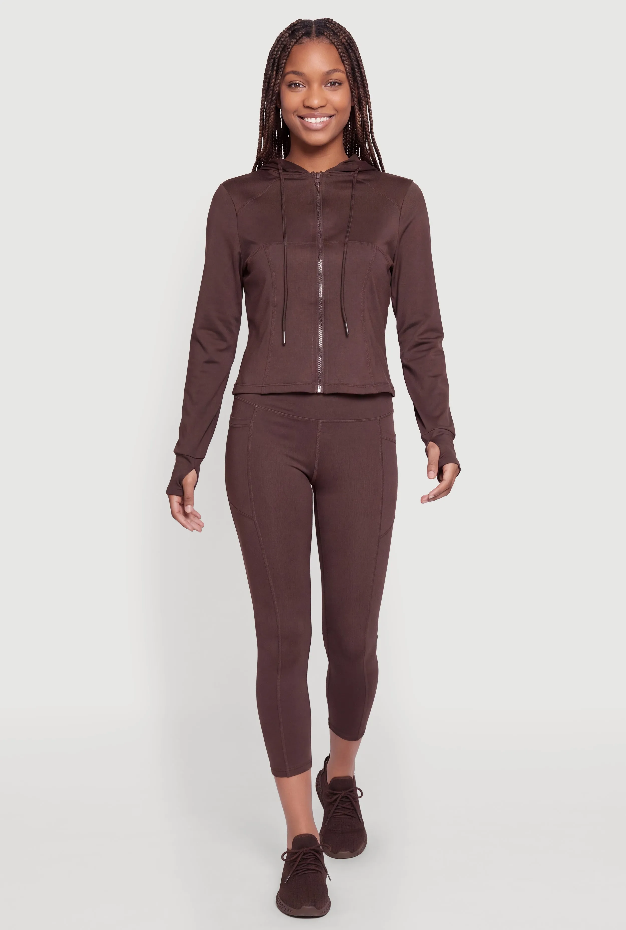 Cell Phone Pocket Mid Rise Capri Leggings sold by Rainbow product image thumbnail 3