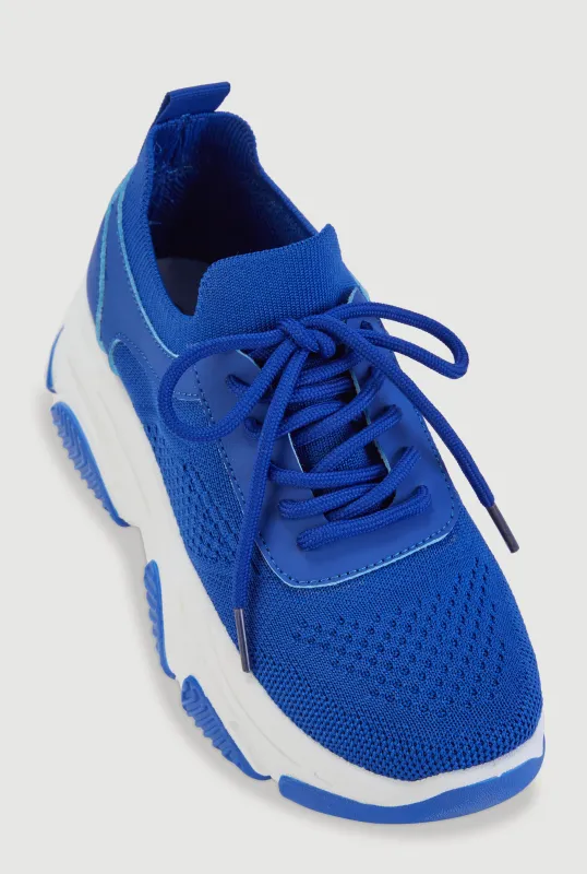Lace Up Athletic Chunky Sneakers made by Rainbow