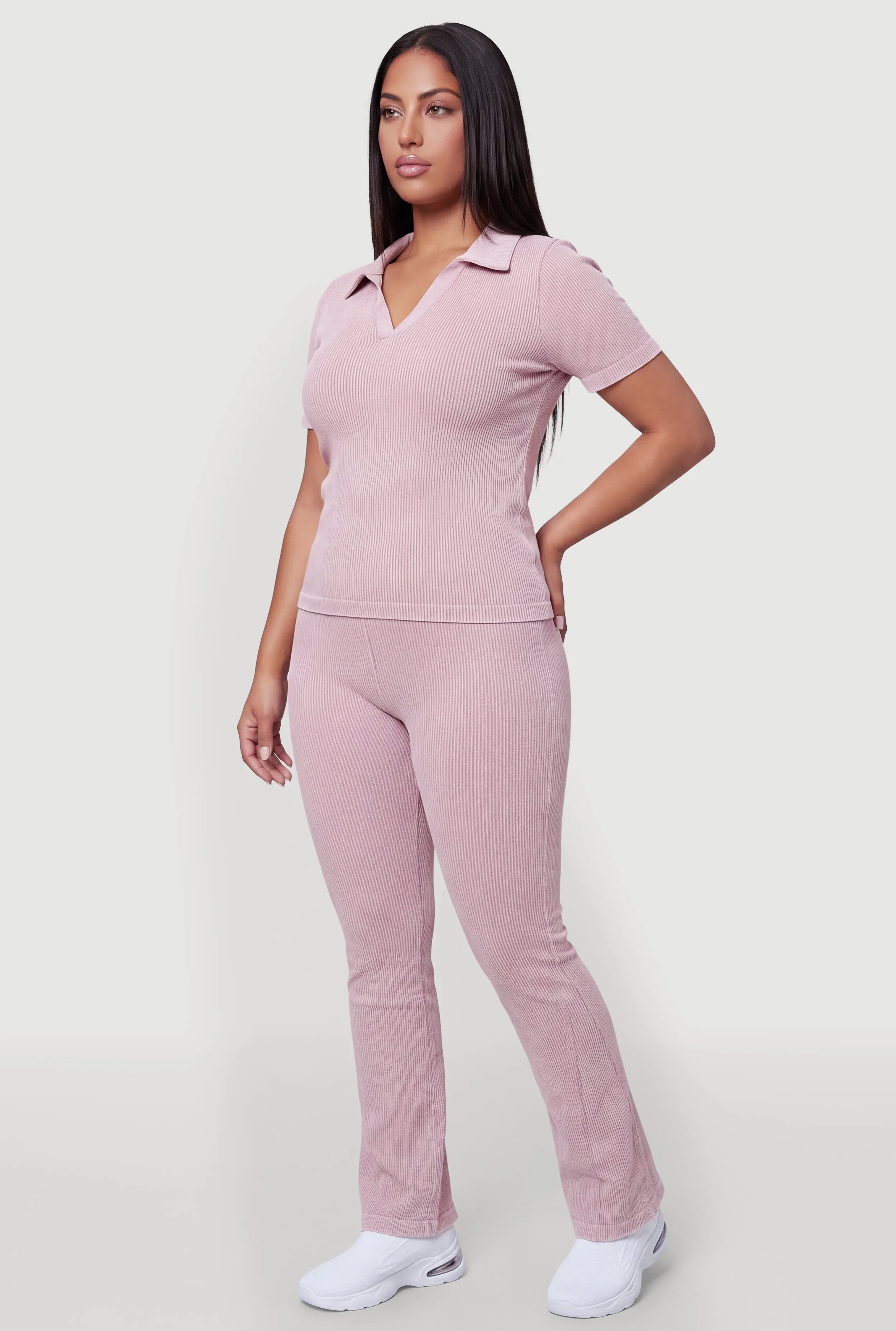 Plus Size Acid Wash High Waisted Boot Cut Pull On Pants sold by Rainbow product image thumbnail 2