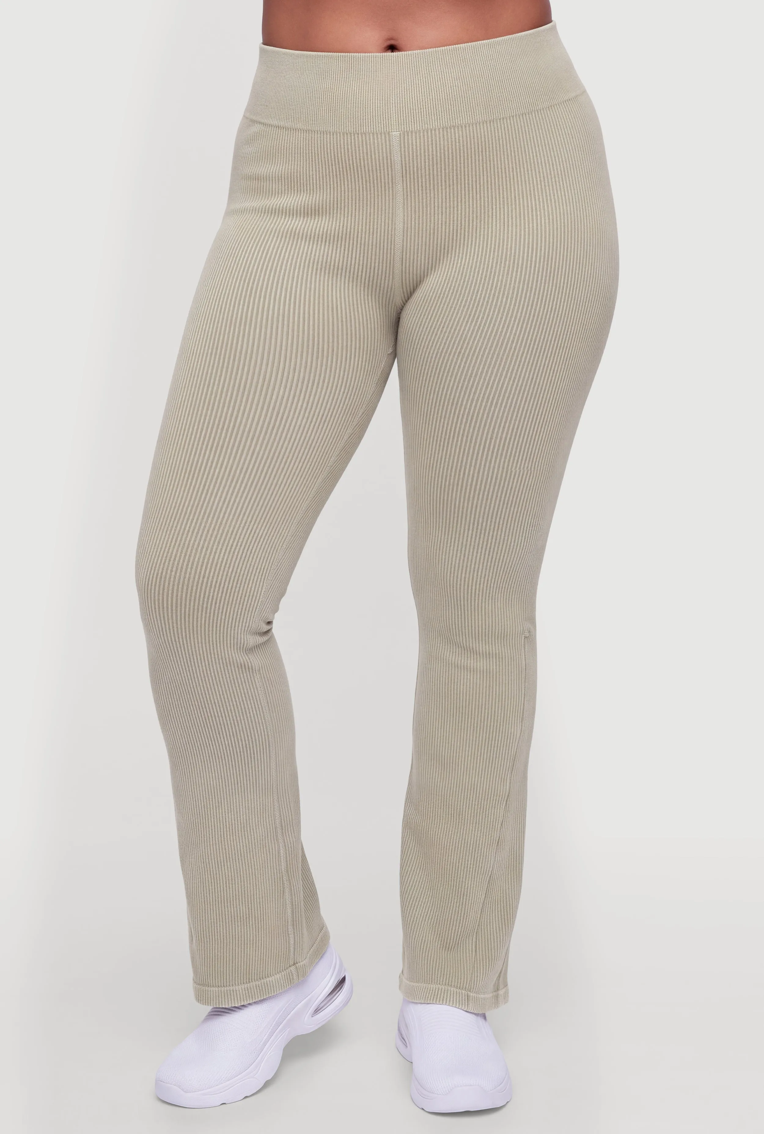 Plus Size Acid Wash High Waisted Boot Cut Pull On Pants sold by Rainbow product image thumbnail 3