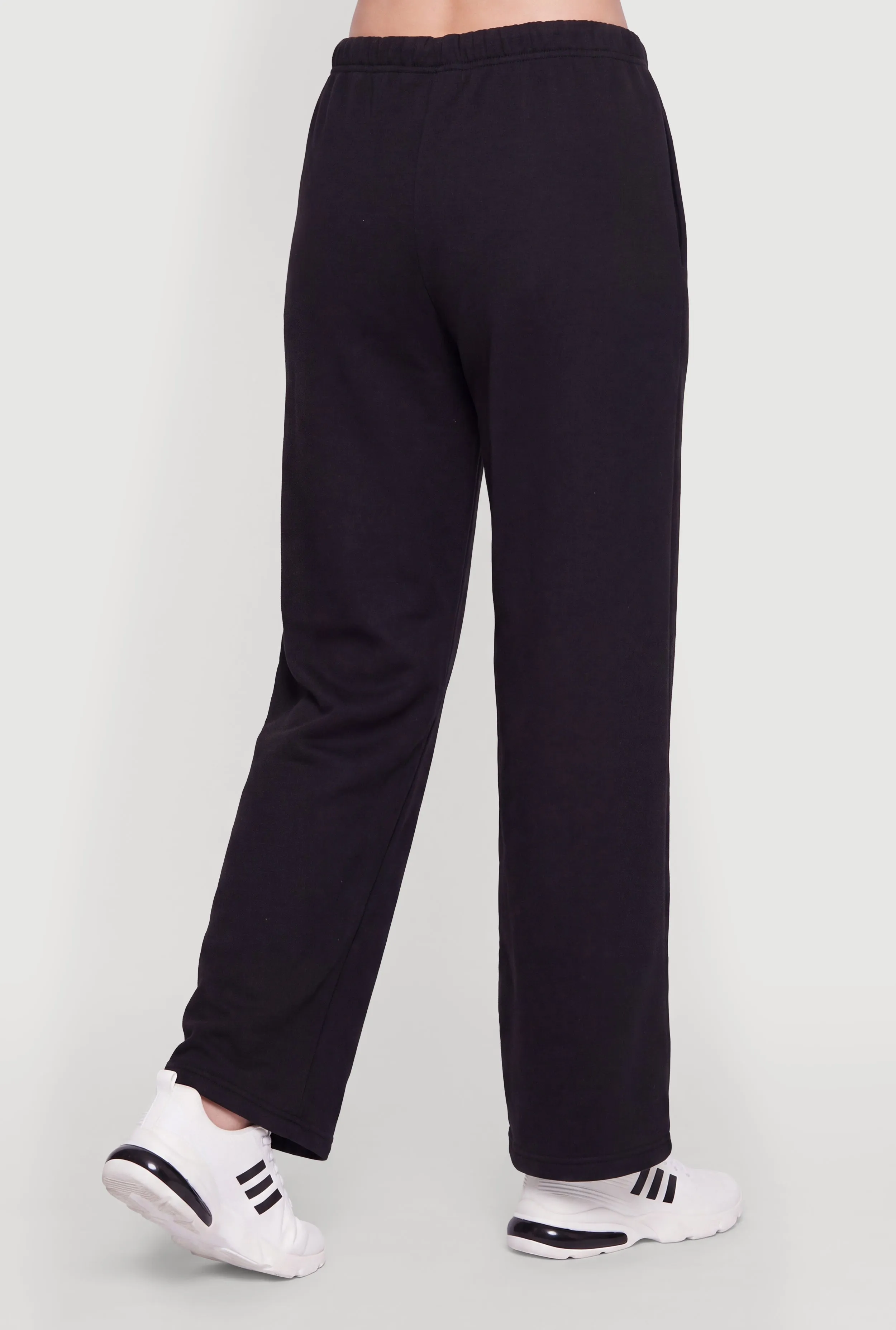 Fleece Lined Drawstring Waist Wide Leg Sweatpants sold by Rainbow product image thumbnail 5