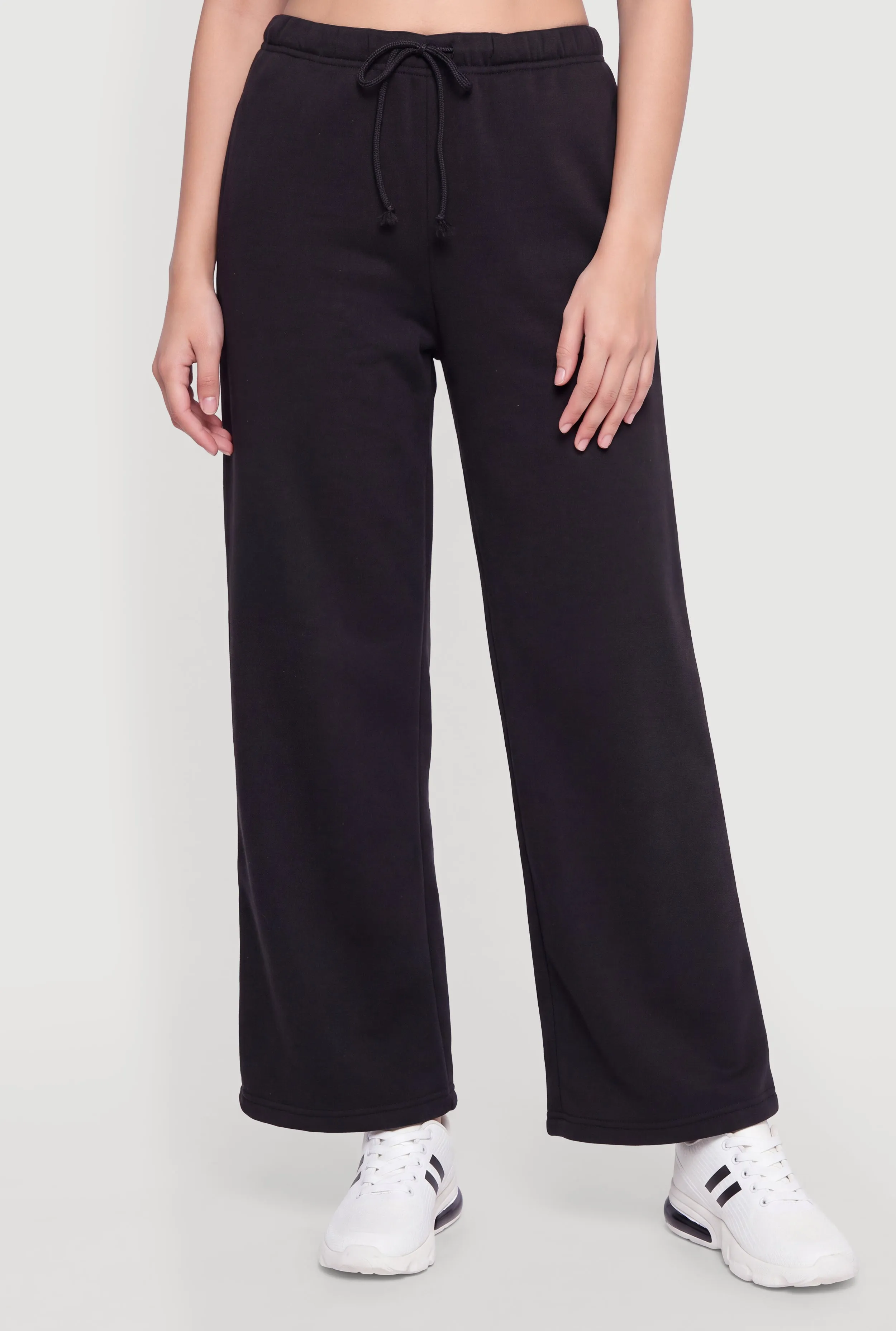 Fleece Lined Drawstring Waist Wide Leg Sweatpants sold by Rainbow product image thumbnail 3