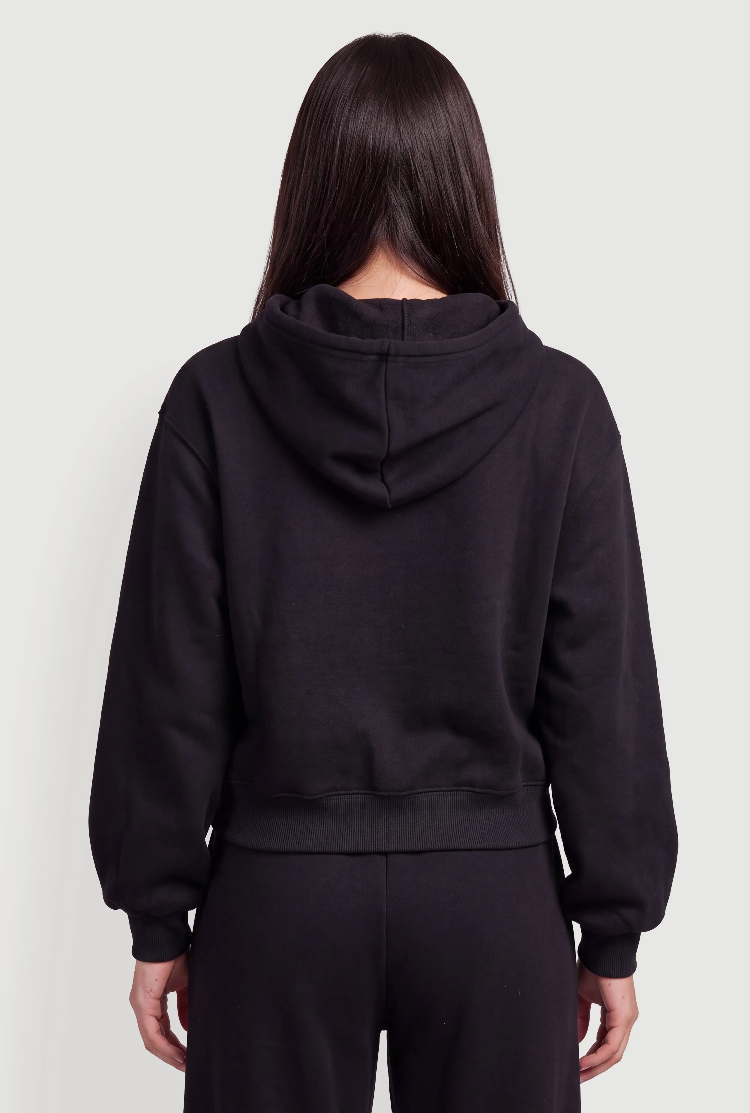 Fleece Lined Zip Front Drawstring Hoodie sold by Rainbow product image thumbnail 5