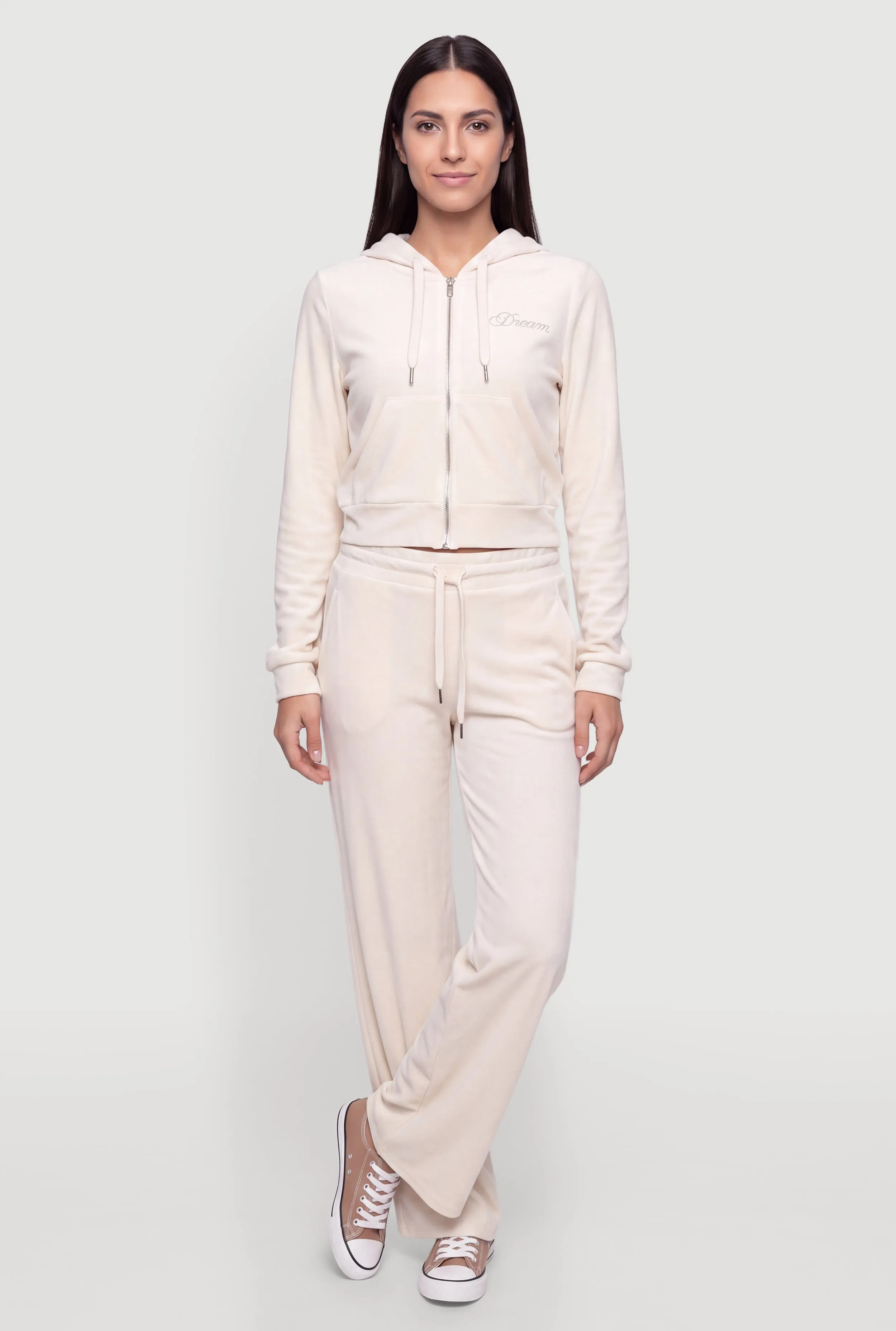Rhinestone Dream Graphic Velour Wide Leg Pants sold by Rainbow product image thumbnail 2