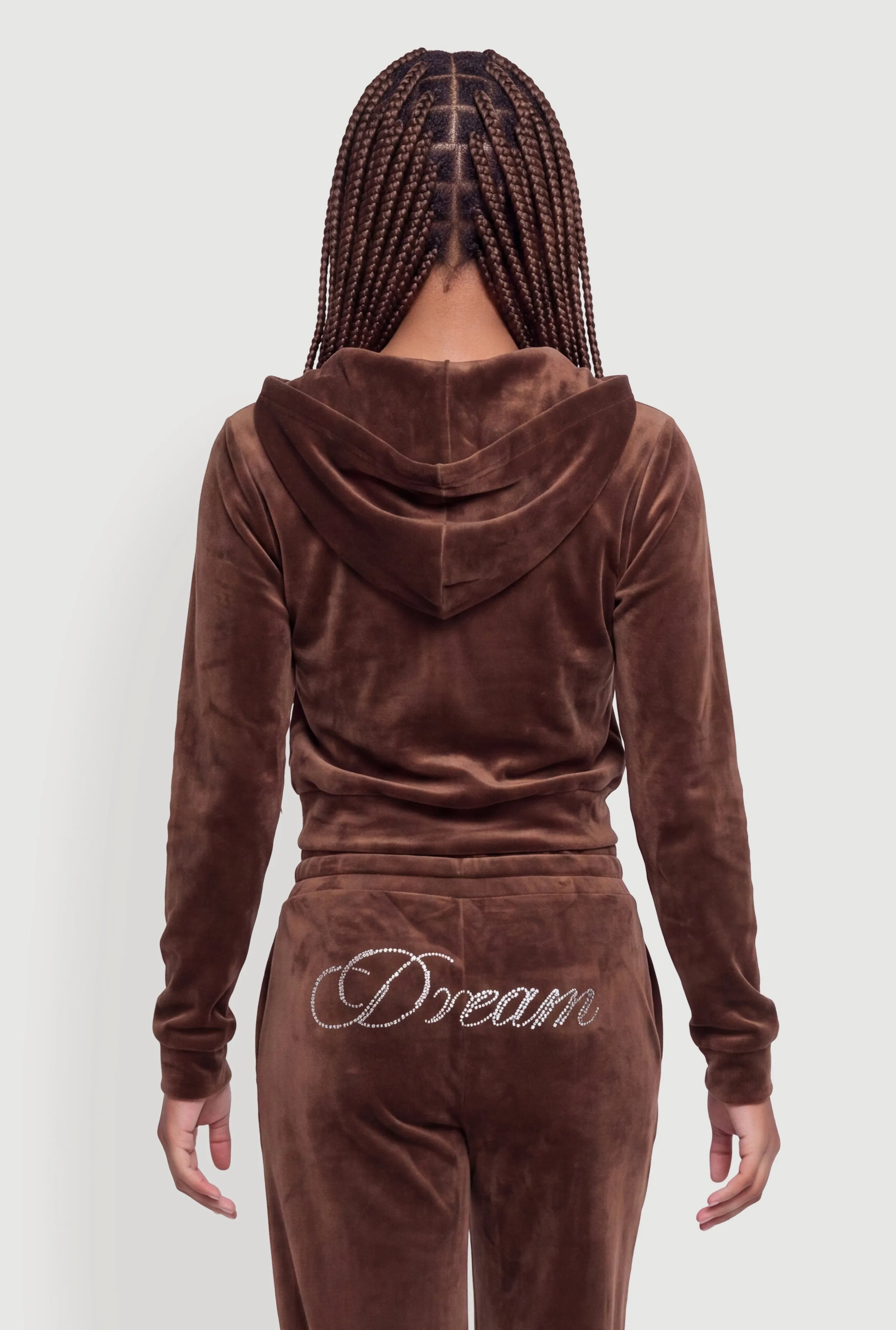 Rhinestone Dream Graphic Velour Zip Front Hoodie sold by Rainbow product image thumbnail 5