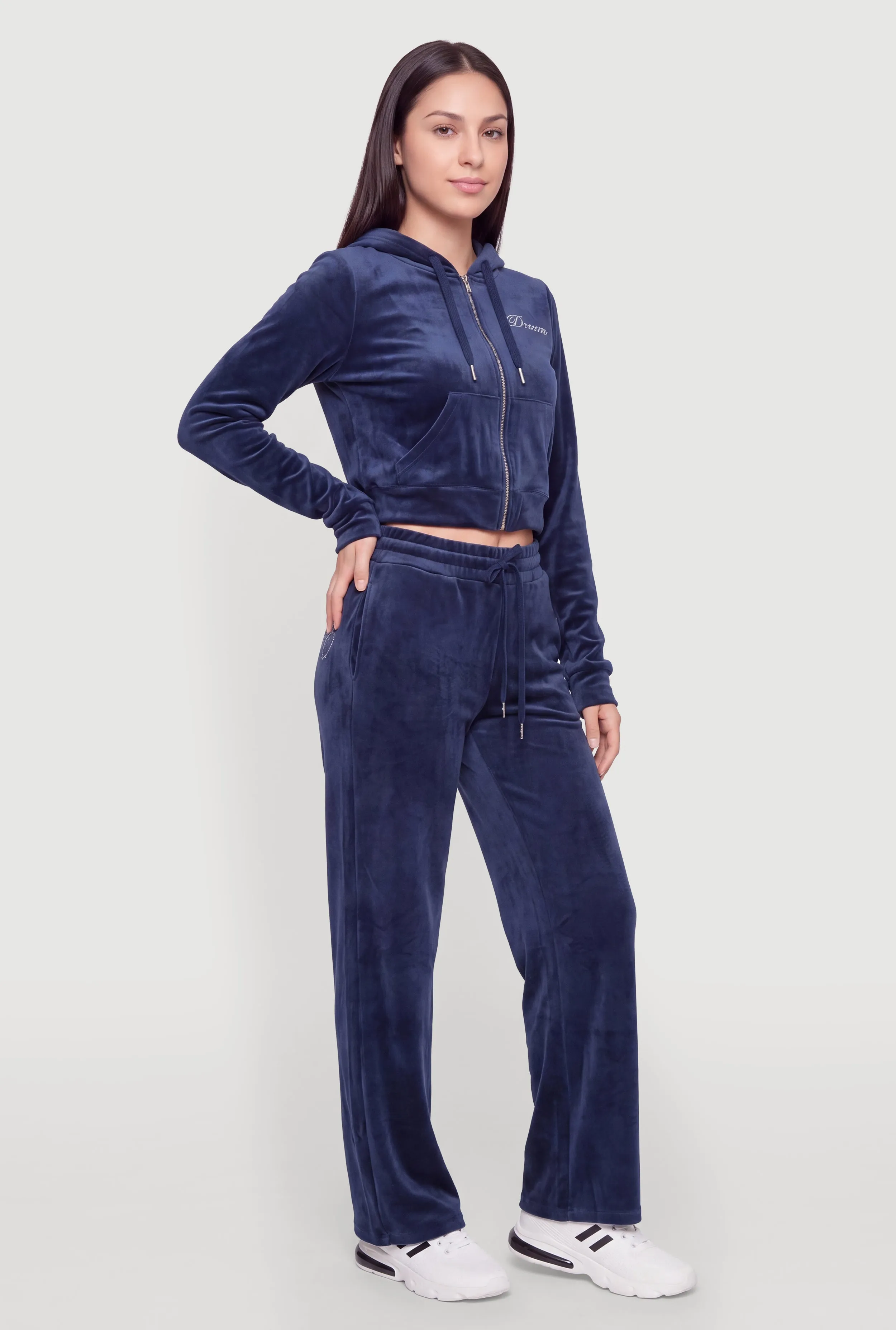 Rhinestone Dream Graphic Velour Wide Leg Pants sold by Rainbow product image thumbnail 2